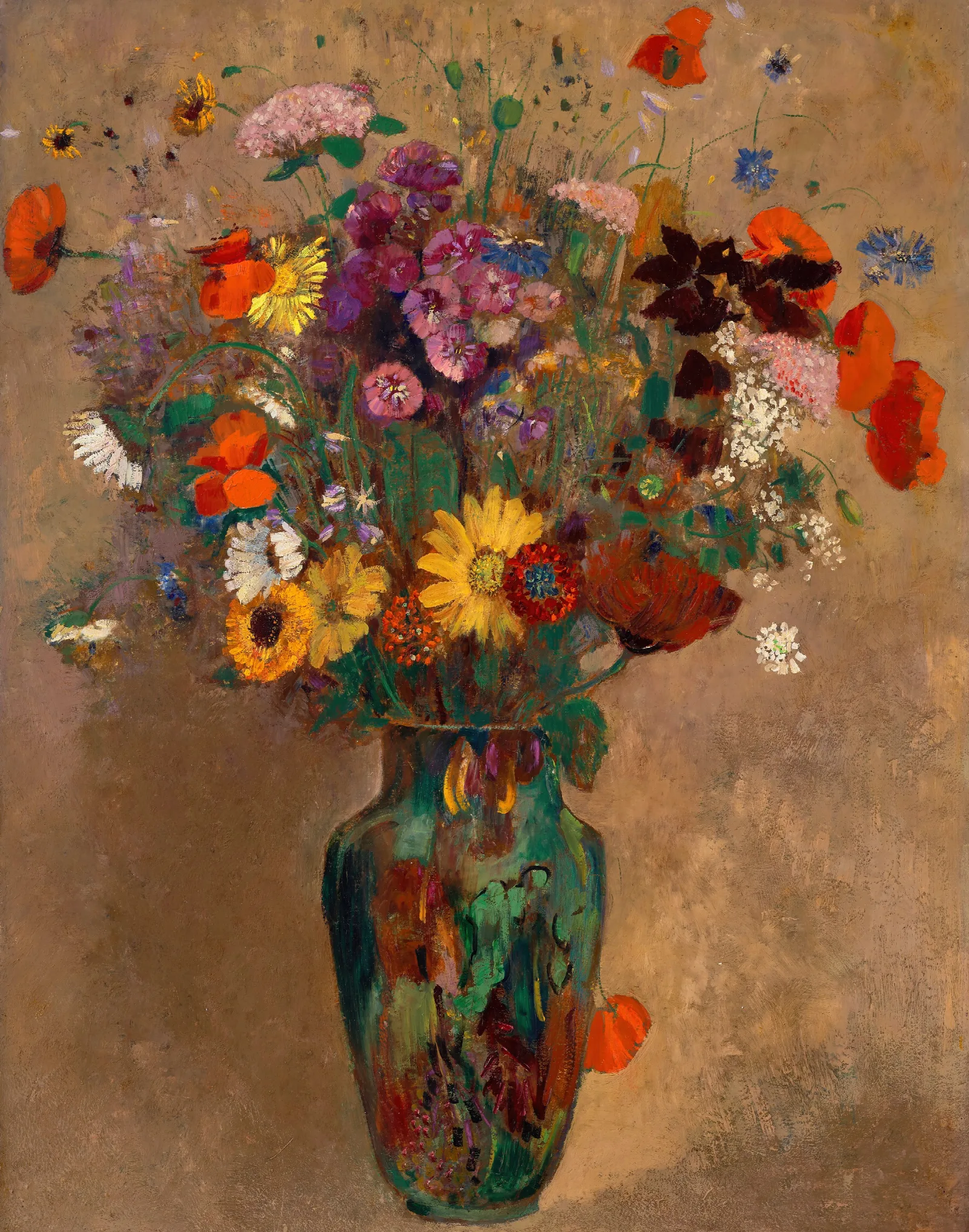 Grand Bouquet De Fleurs Des Champs Wall Art by Odilon Redon - Canvas Print