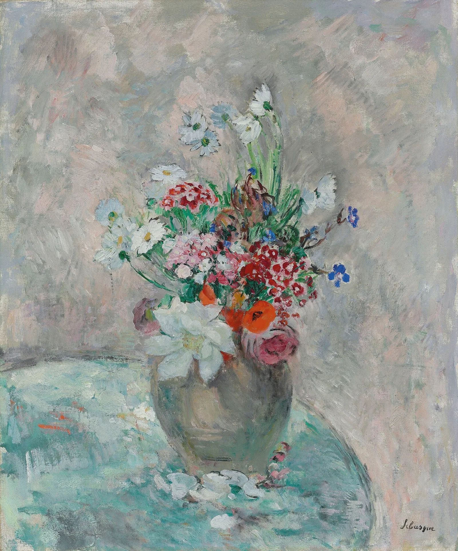Fleurs Dans Un Vase 5 Wall Art by Henri Lebasque - Canvas Print