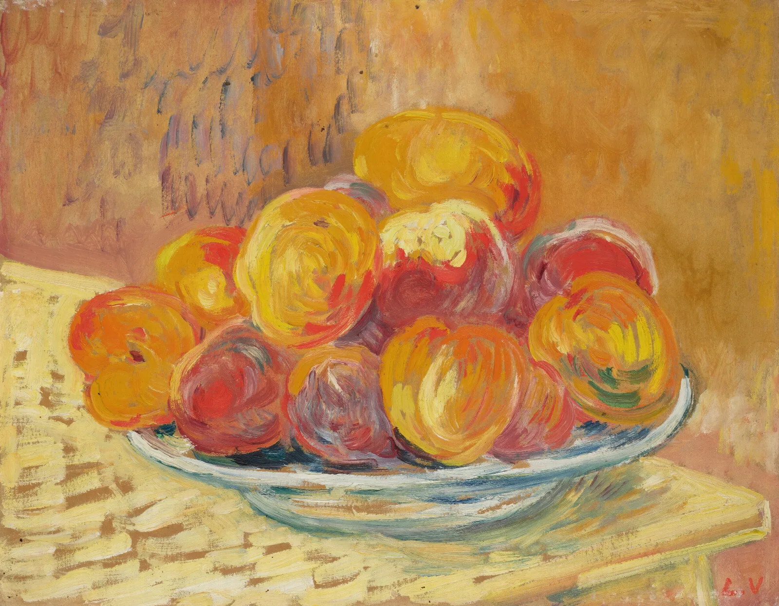 Nature Morte Aux Peches 2 Wall Art by Louis Valtat - Canvas Print