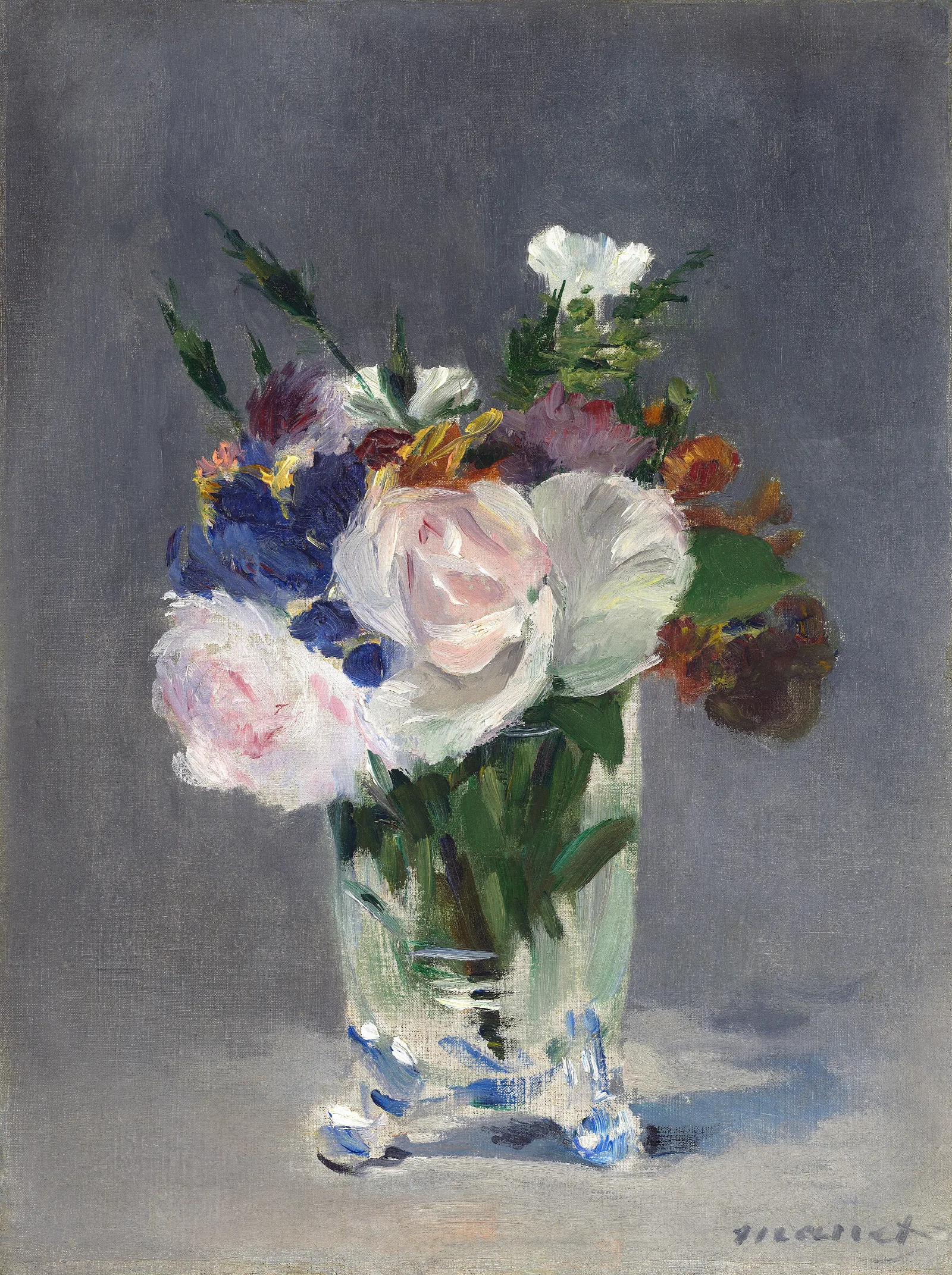 Flowers In A Crystal Vase Wall Art by Édouard Manet - Canvas Print