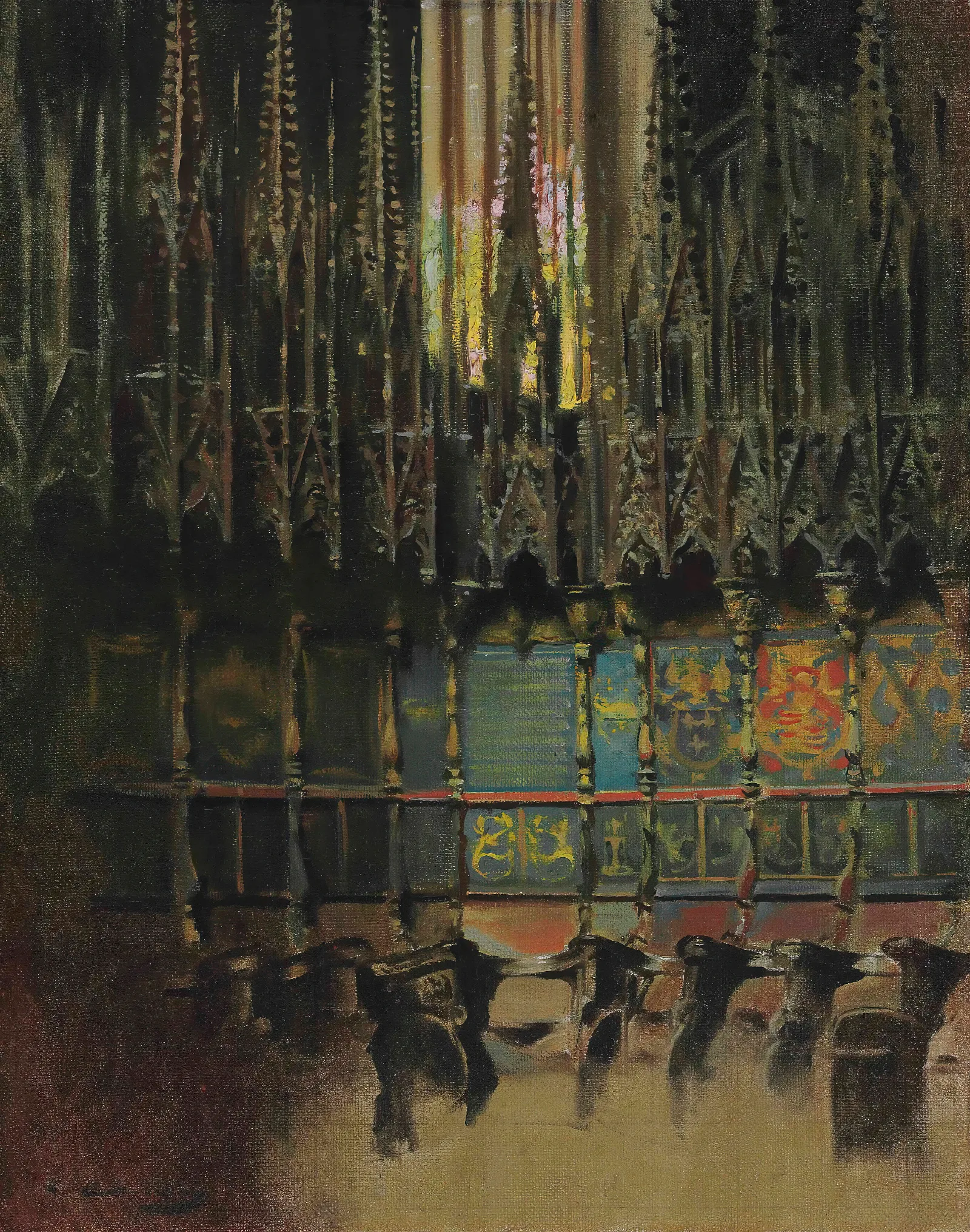 Cathedral Interior Wall Art by Ramón Casas - Canvas Print