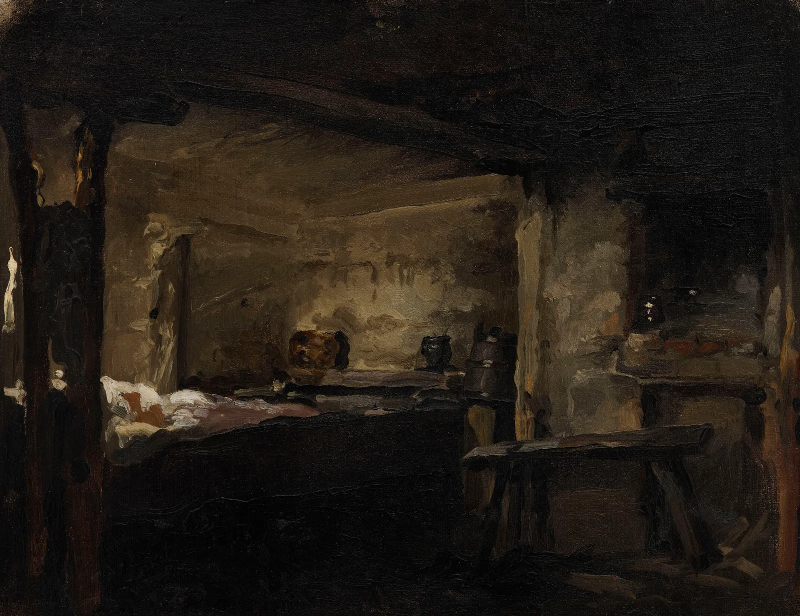 Interior Of A Cottage 3 Wall Art by Anna Bilińska-Bohdanowicz - Canvas Print