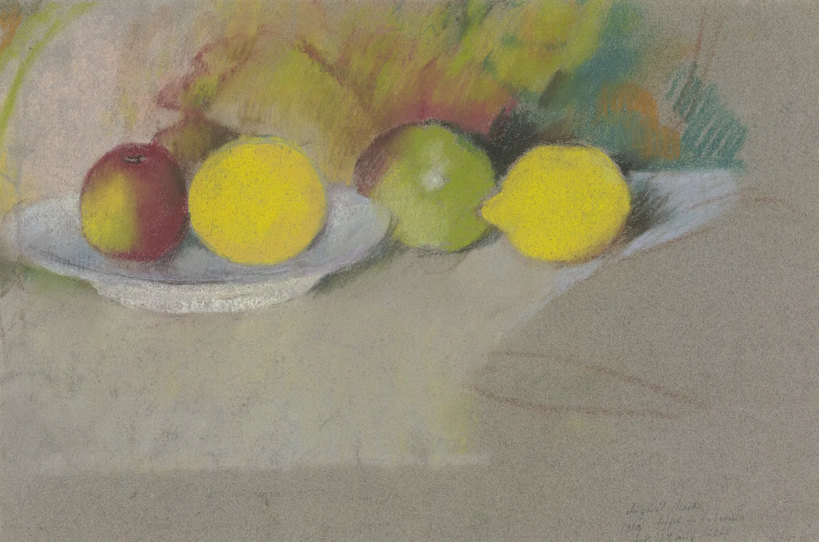 Apples And Lemons Wall Art by August Macke - Canvas Print