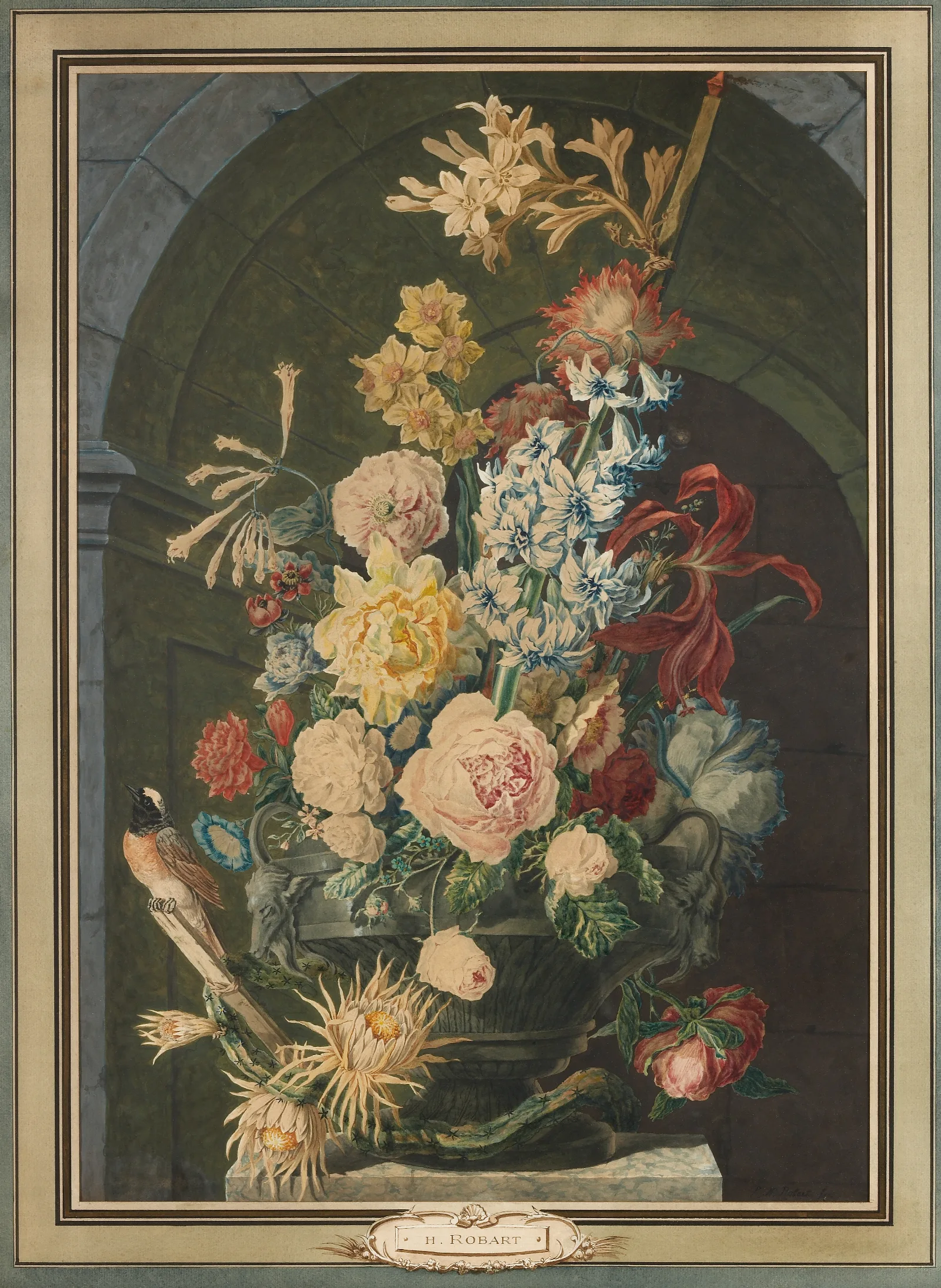 Bloemstuk 8 Wall Art by Hubert Robert - Canvas Print
