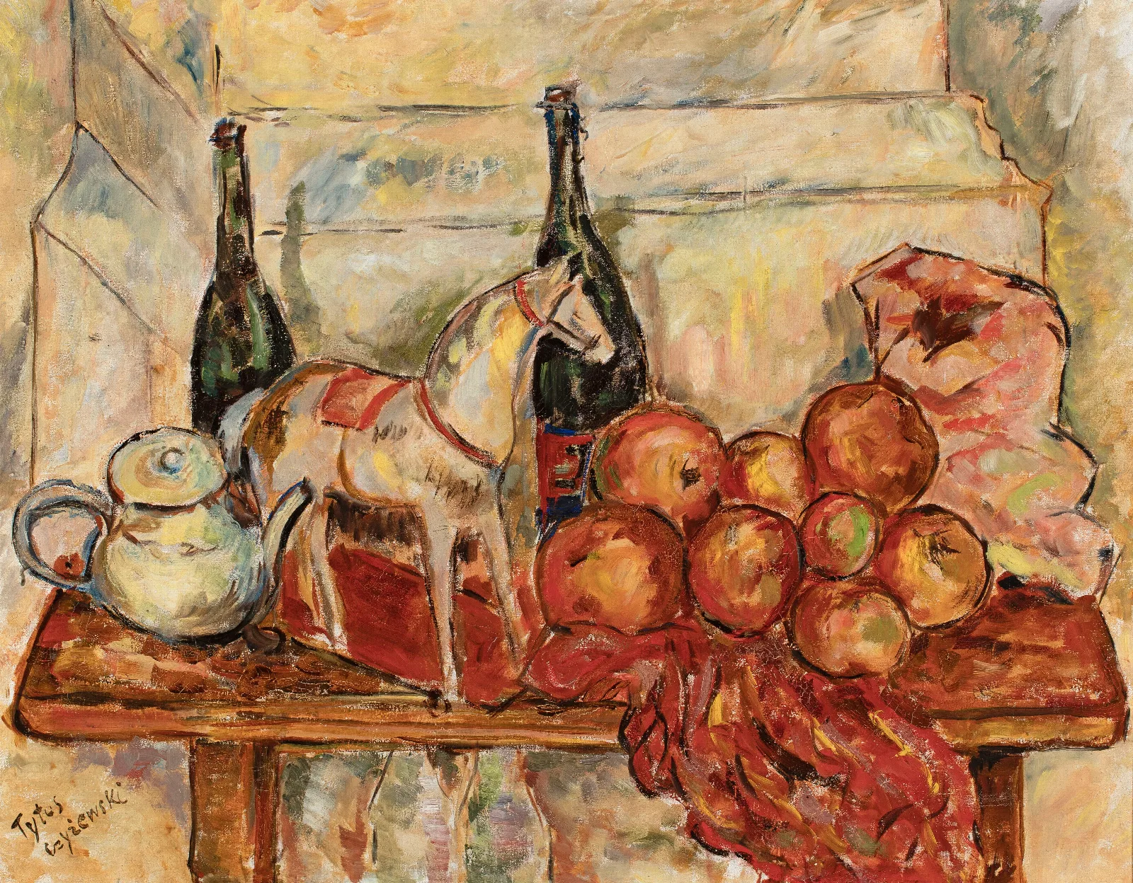 Still Life With A Small Horse Wall Art by Tytus Czyżewski - Canvas Print