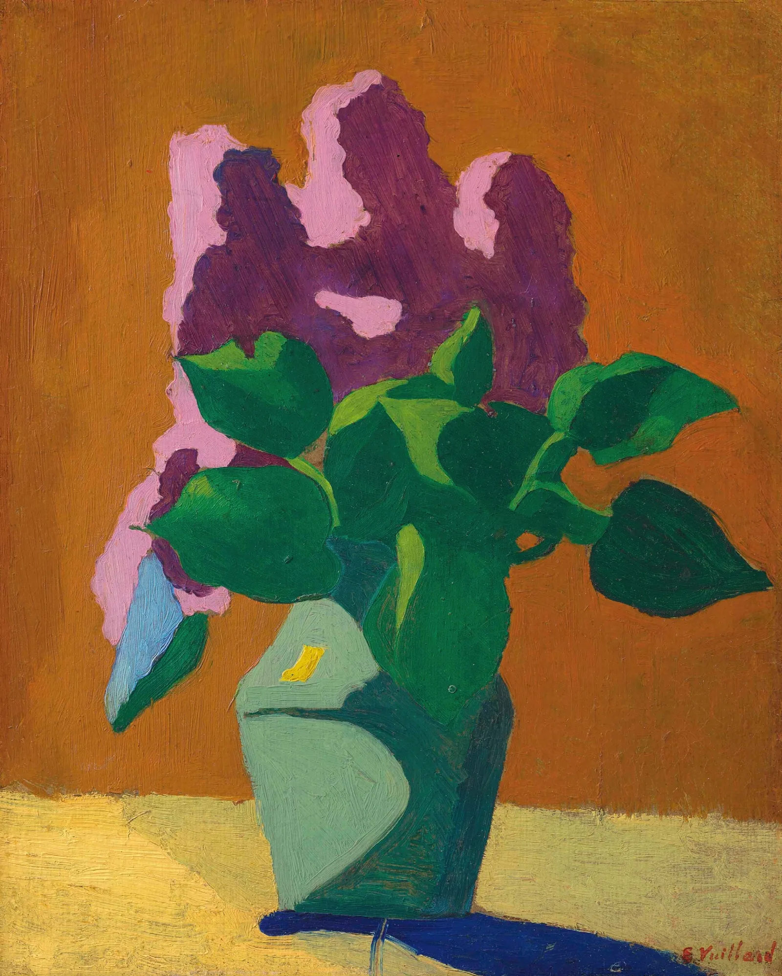 Les Lilas Le Bouquet Schematique Wall Art by Édouard Vuillard - Canvas Print