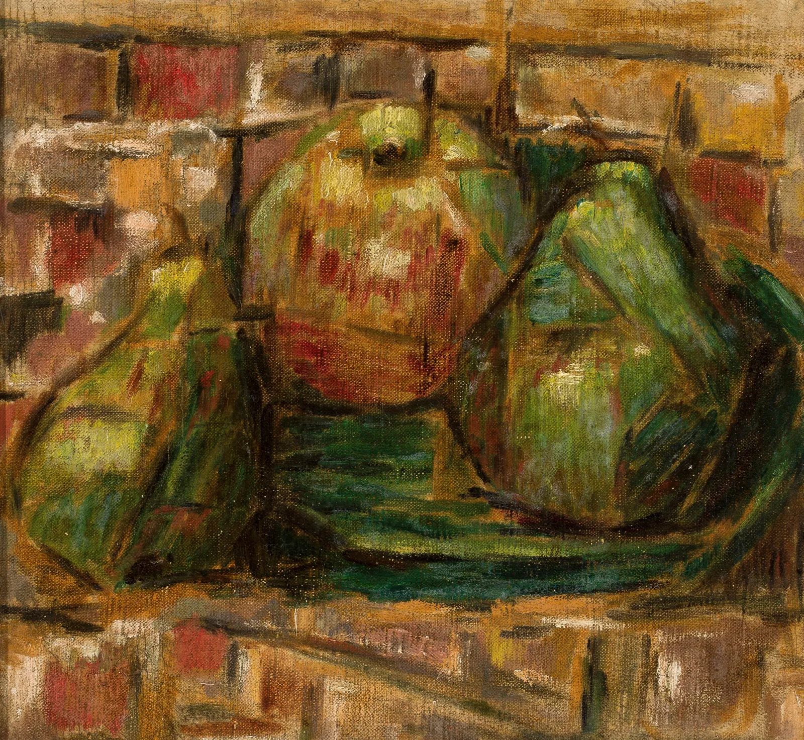 Still Life With Pears 3 Wall Art by Tadeusz Makowski - Canvas Print