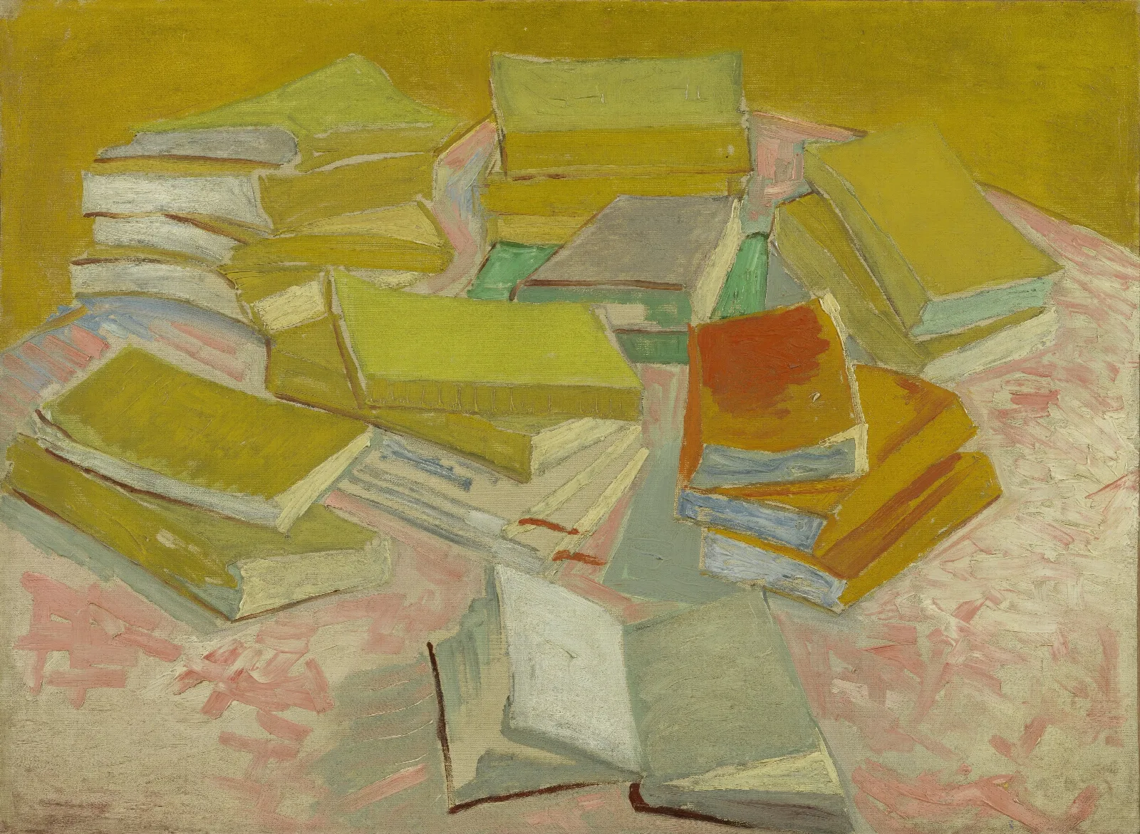 Piles Of French Novels Wall Art by Vincent van Gogh - Canvas Print