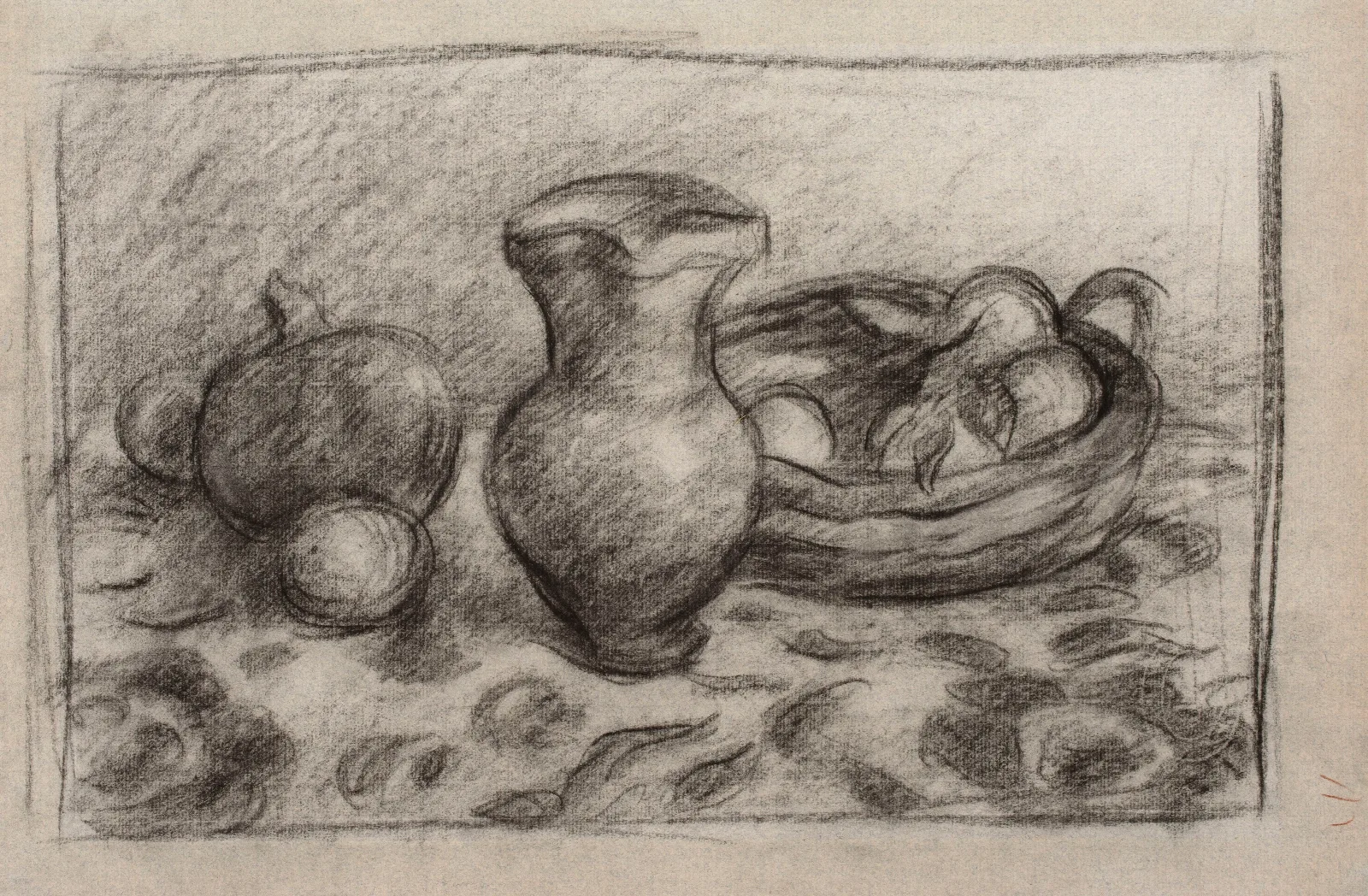 Still Life With A Jar And Fruit Wall Art by Józef Pankiewicz - Canvas Print