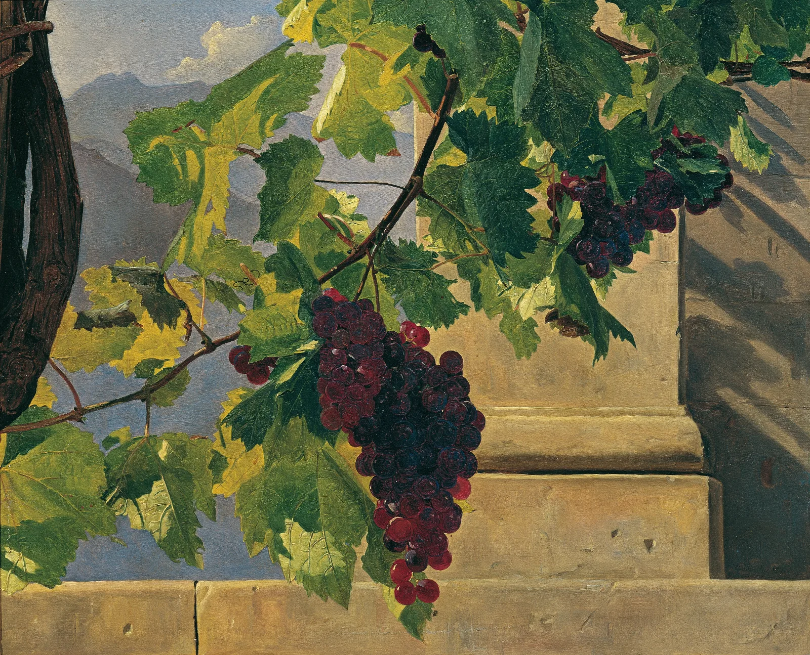 Traubengehange Wall Art by Ferdinand Georg Waldmüller - Canvas Print