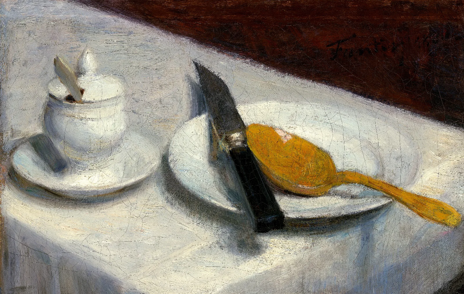 Still Life With Mustard Pot Wall Art by Henri Fantin-Latour - Canvas Print
