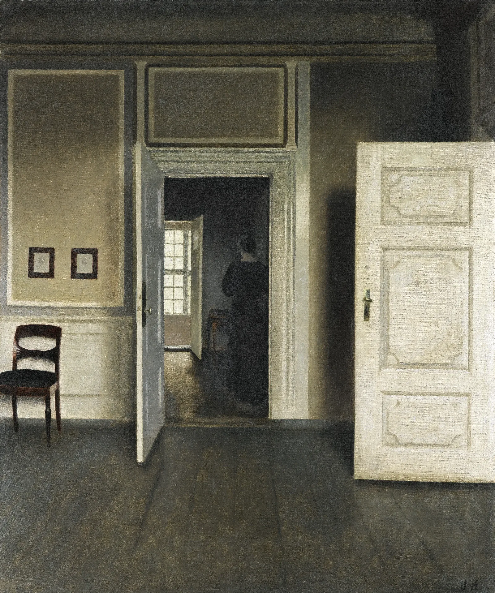 Interior Strandgade 30 Wall Art by Vilhelm Hammershøi - Canvas Print