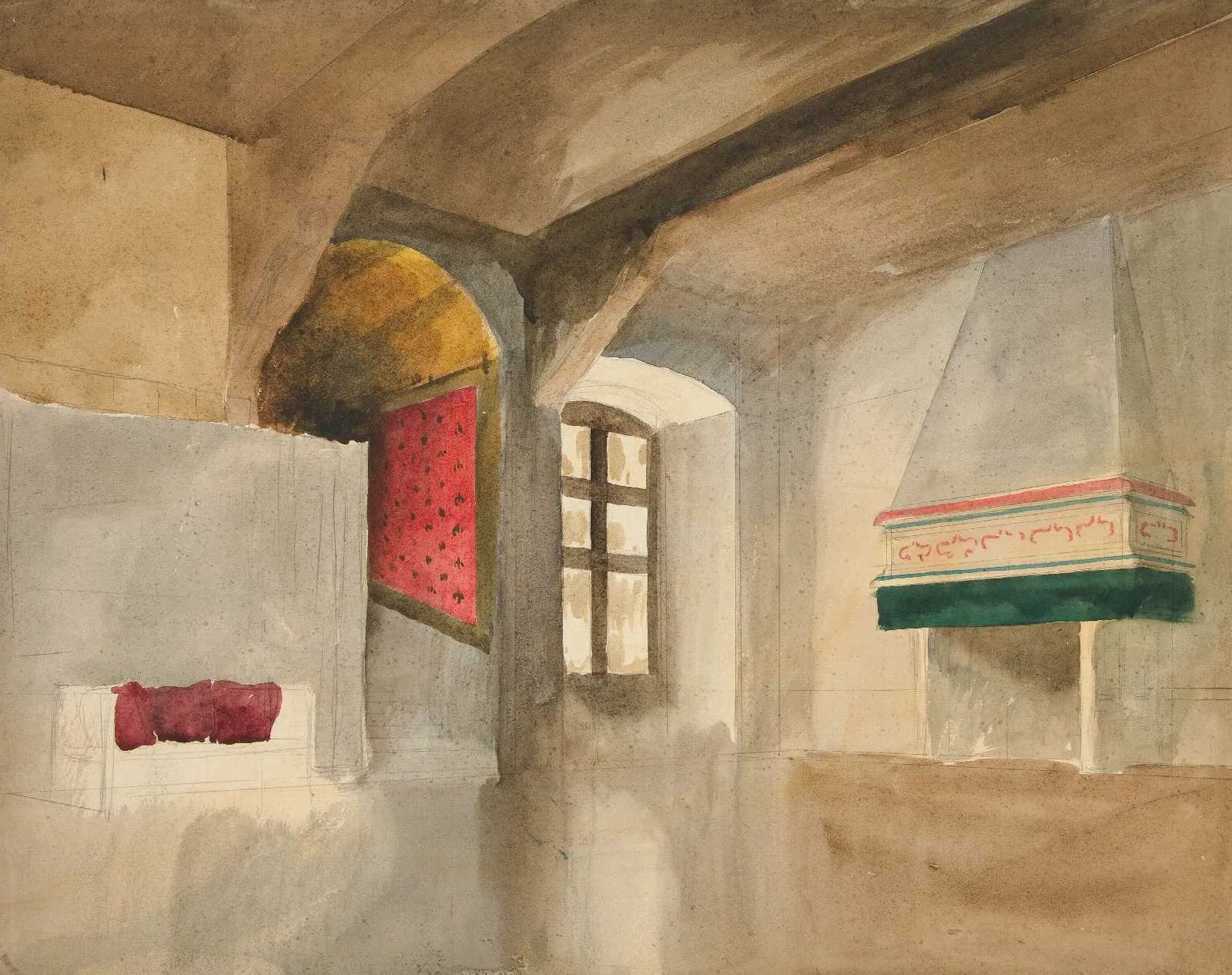 Study Of An Interior Wall Art by Edwin Austin Abbey - Canvas Print