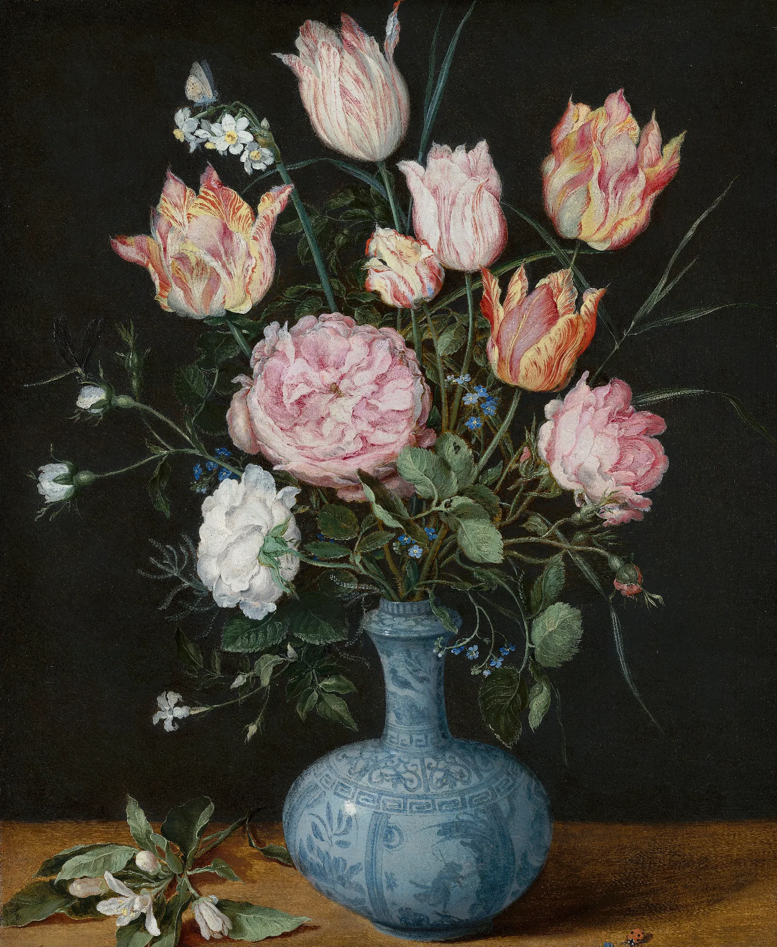Flowers In A Wan Li Vase 2 Wall Art by Jan Brueghel The Elder - Canvas Print