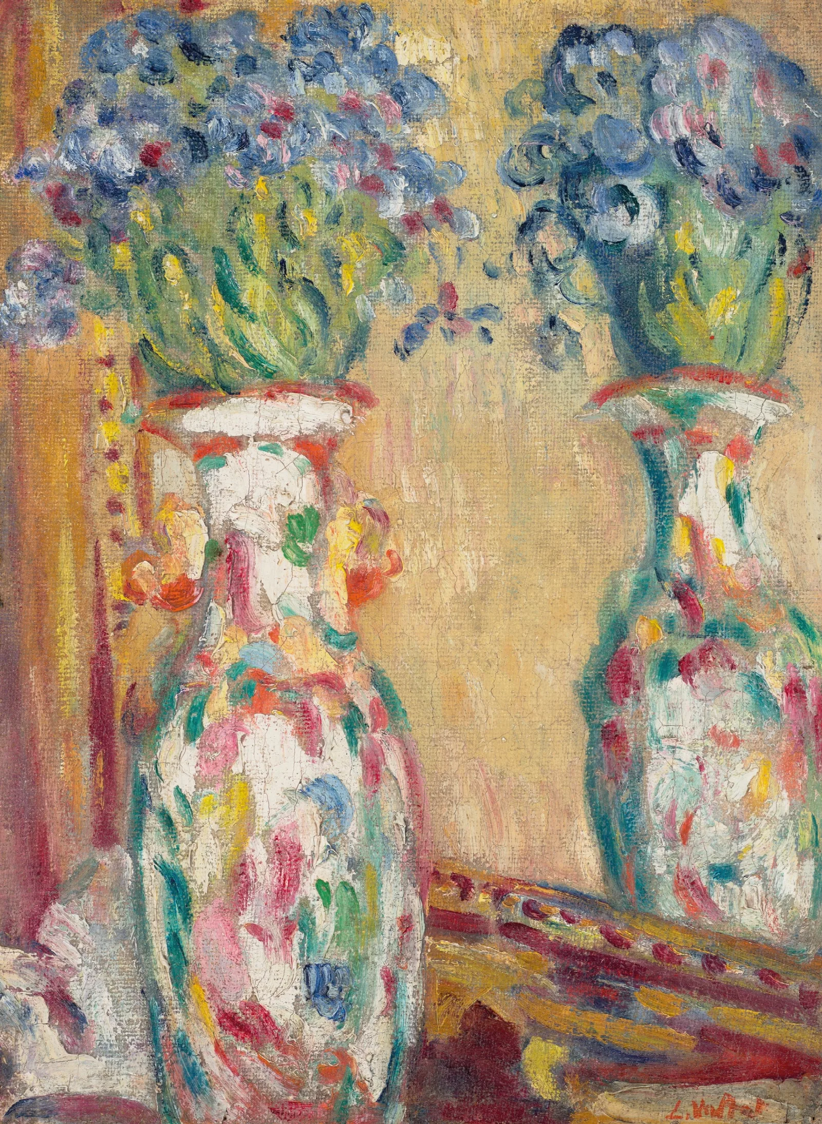 Vase Au Miroir Wall Art by Louis Valtat - Canvas Print