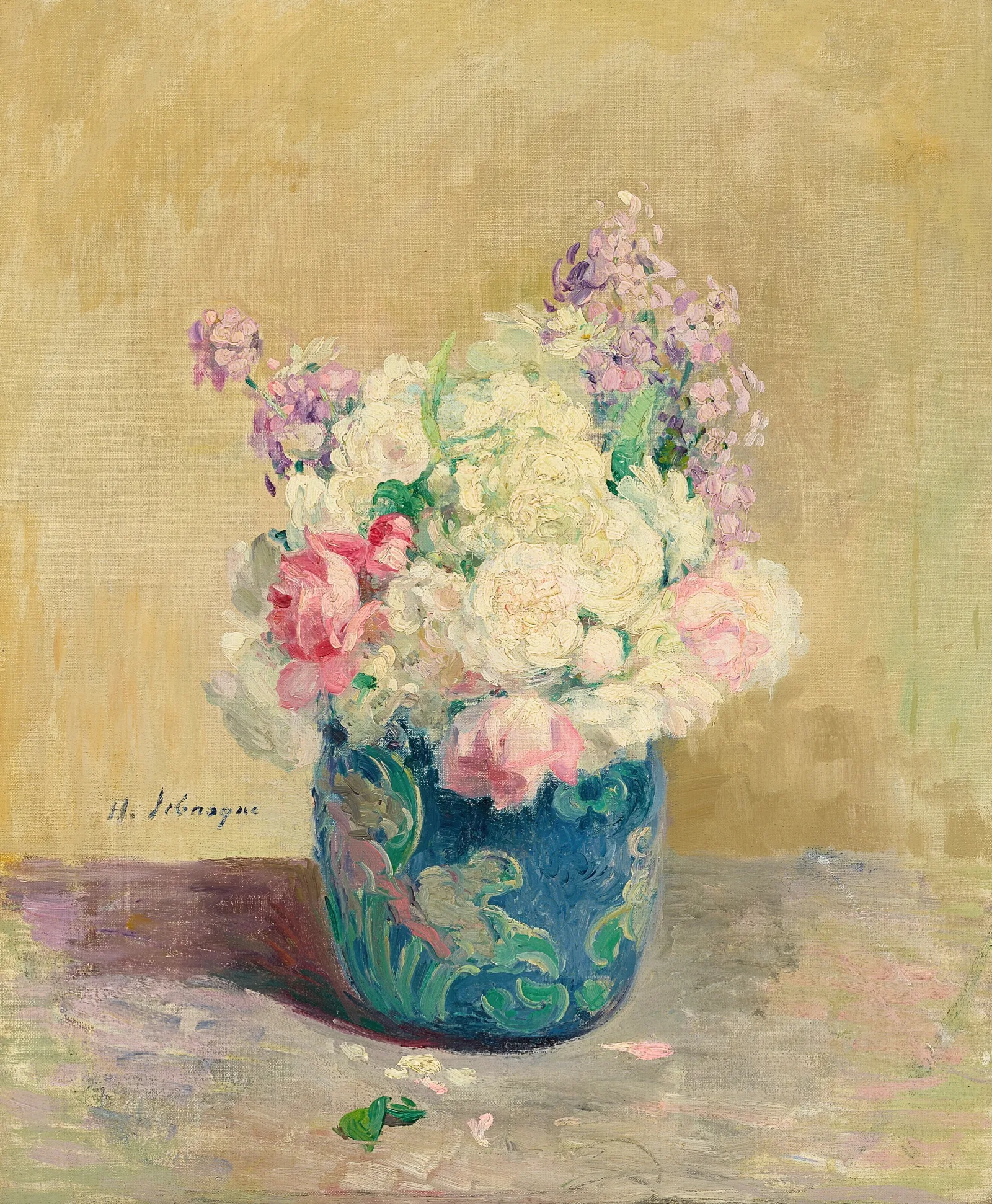 Vase De Fleurs 15 Wall Art by Henri Lebasque - Canvas Print