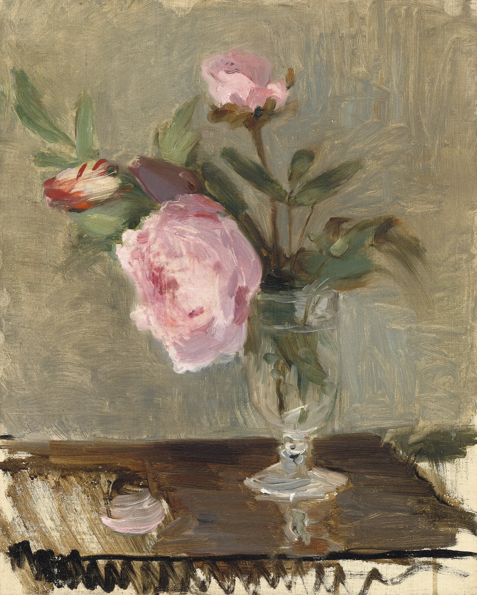 Peonies Wall Art by Berthe Morisot - Canvas Print