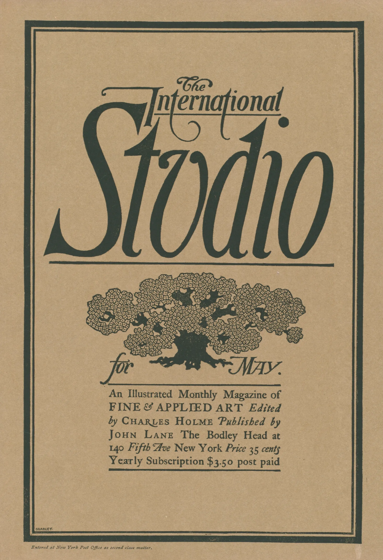 The International Studio For May May 1897 Wall Art by Will Bradley - Canvas Print