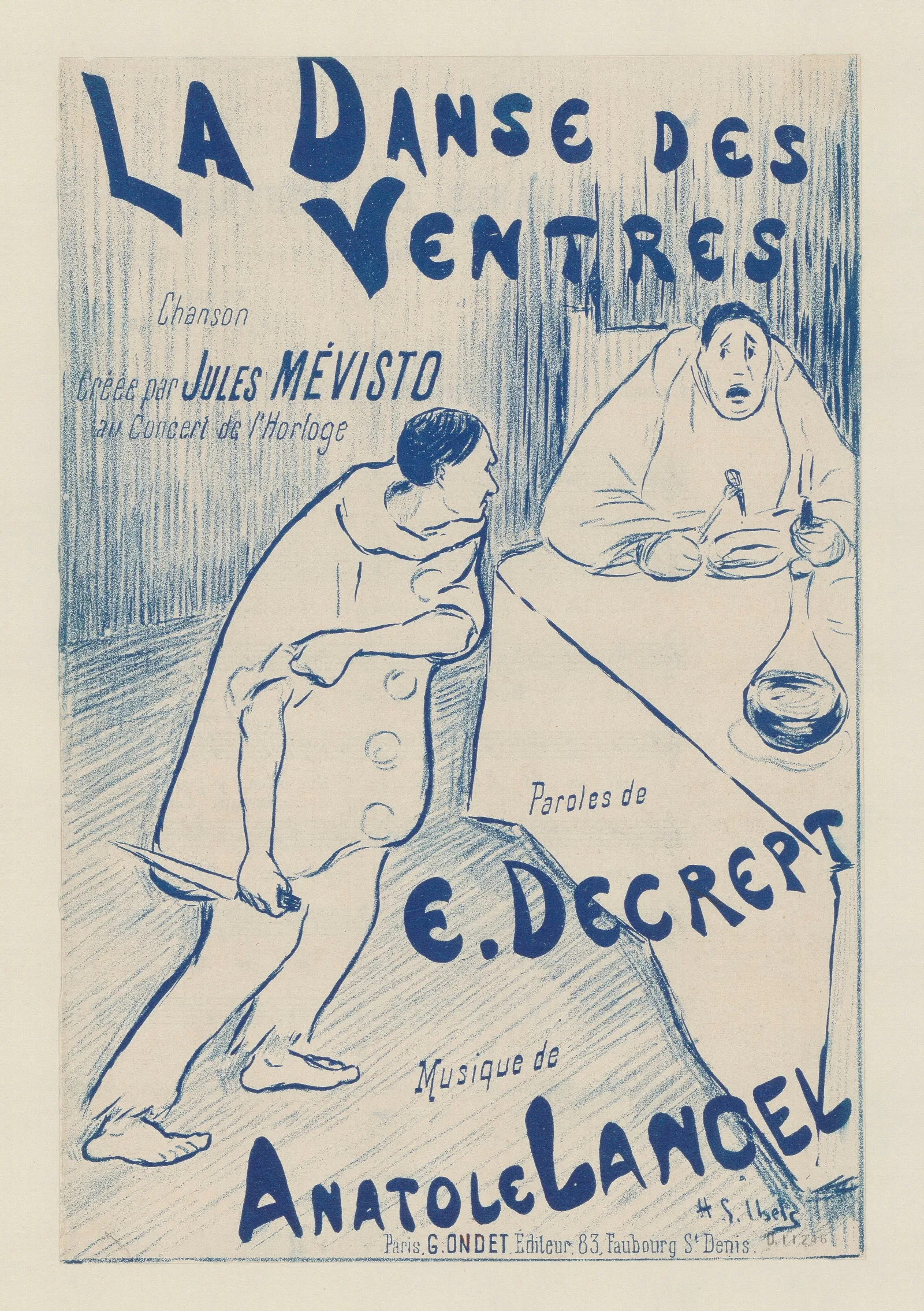 La Danse Des Ventres Wall Art by Henri-Gabriel Ibels - Canvas Print