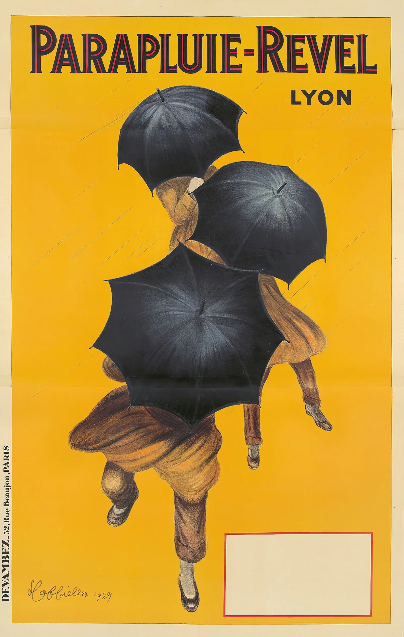 Parapluie Revel Wall Art by Leonetto Cappiello - Canvas Print