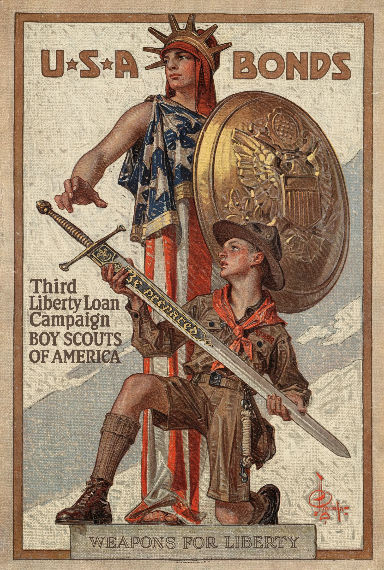 Weapons For Liberty Wall Art by Joseph Christian Leyendecker - Canvas Print