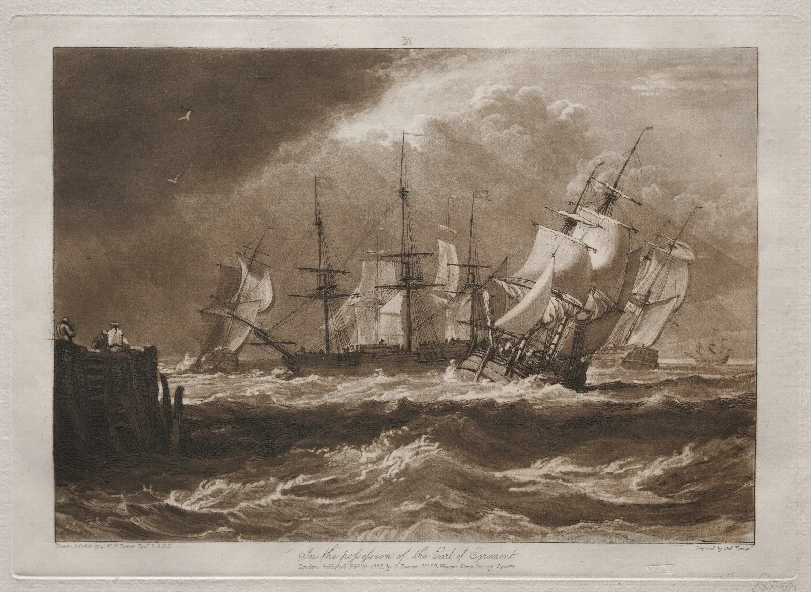 Ships In A Breeze Wall Art by Joseph Mallord William Turner - Canvas Print