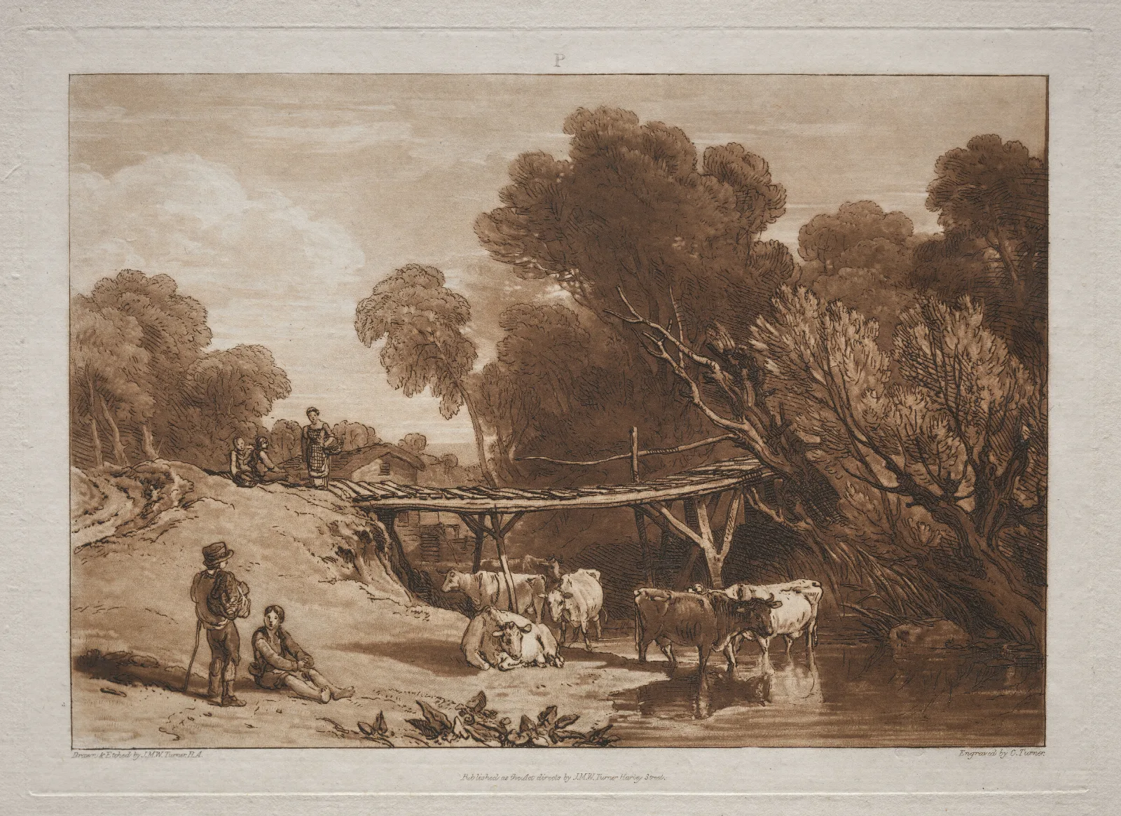The Bridge And Cows Wall Art by Joseph Mallord William Turner - Canvas Print