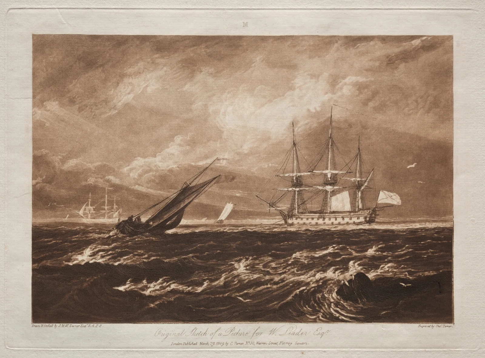 The Leader Sea Piece Wall Art by Joseph Mallord William Turner - Canvas Print