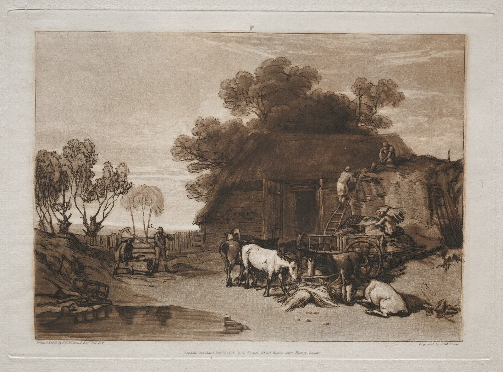 The Straw Yard 2 Wall Art by Joseph Mallord William Turner - Canvas Print