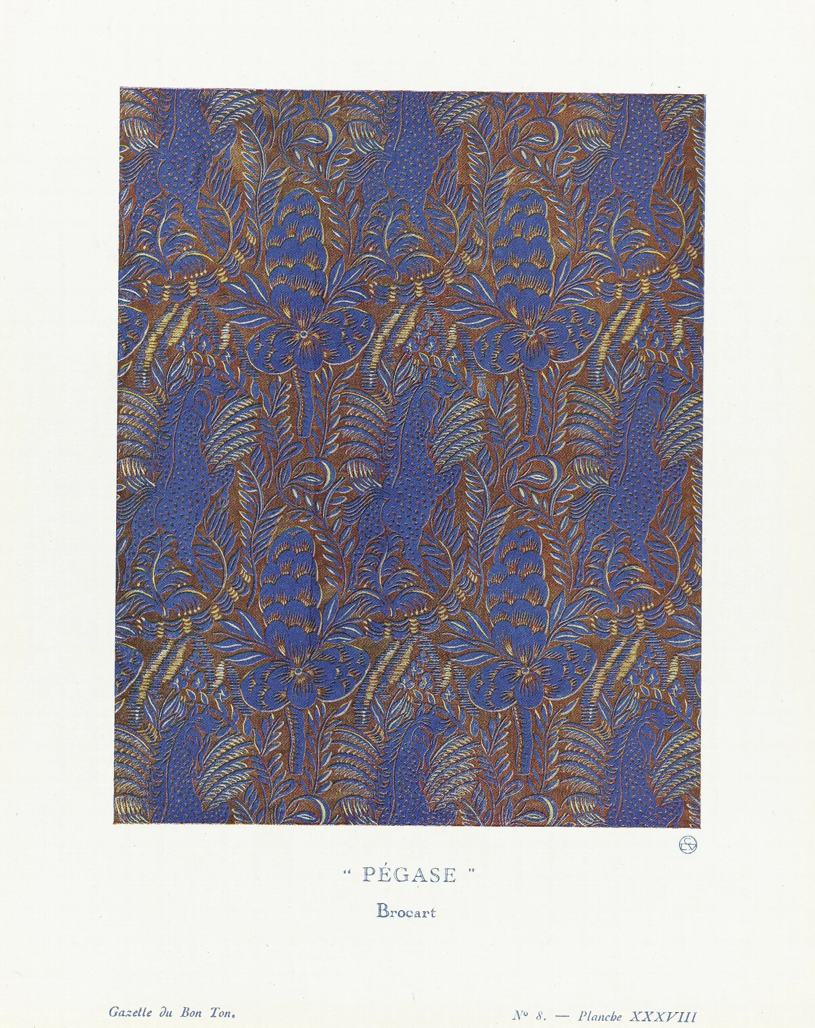 Gazette Du Bon Ton Pegase Brocart Wall Art by Raoul Dufy - Canvas Print