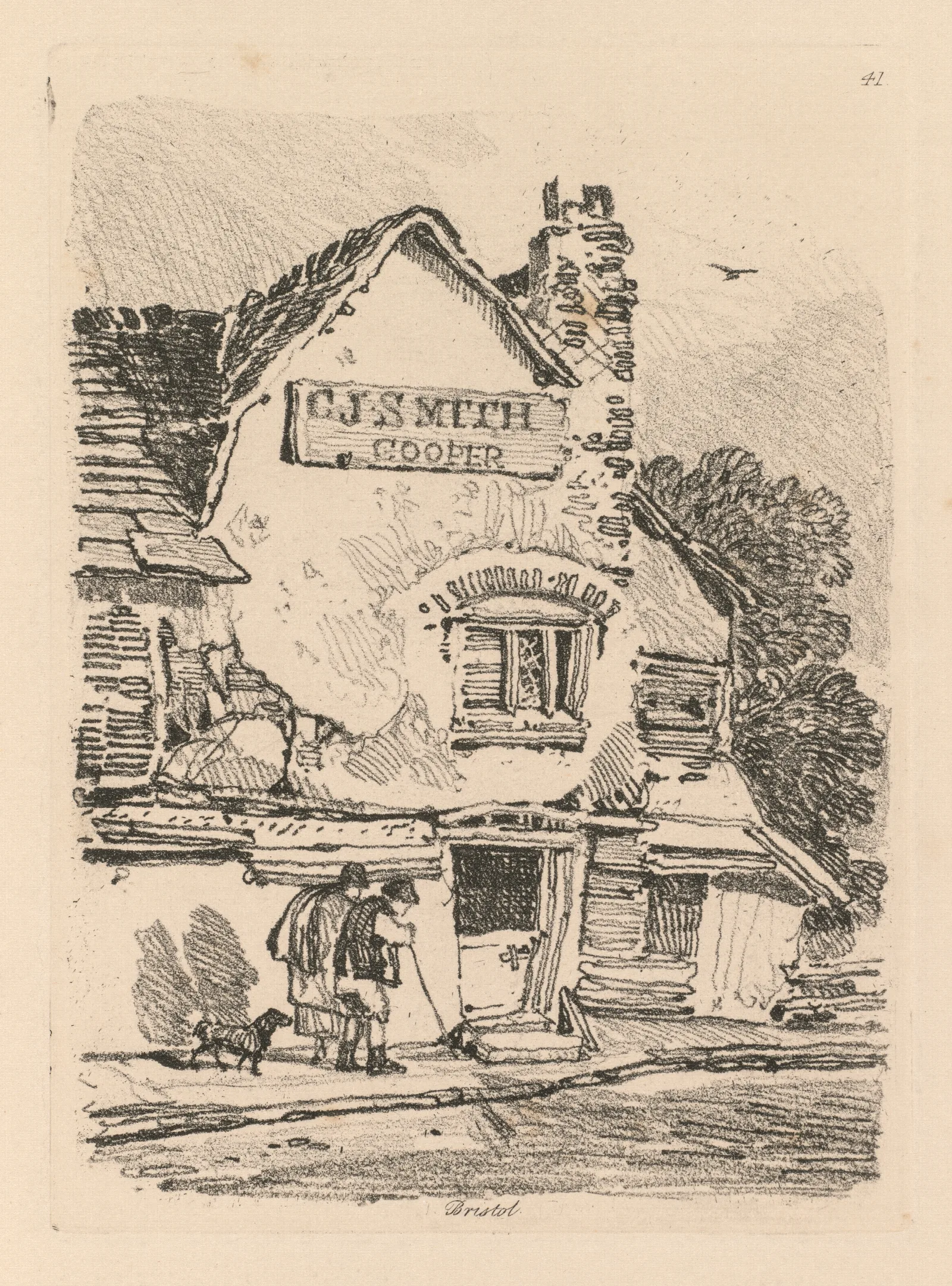 House At Bristol Wall Art by John Sell Cotman - Canvas Print