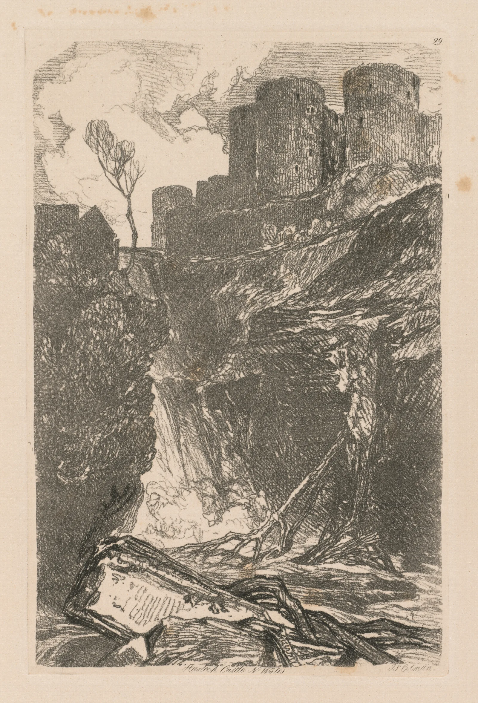 Harlech Castle N Wales 2 Wall Art by John Sell Cotman - Canvas Print