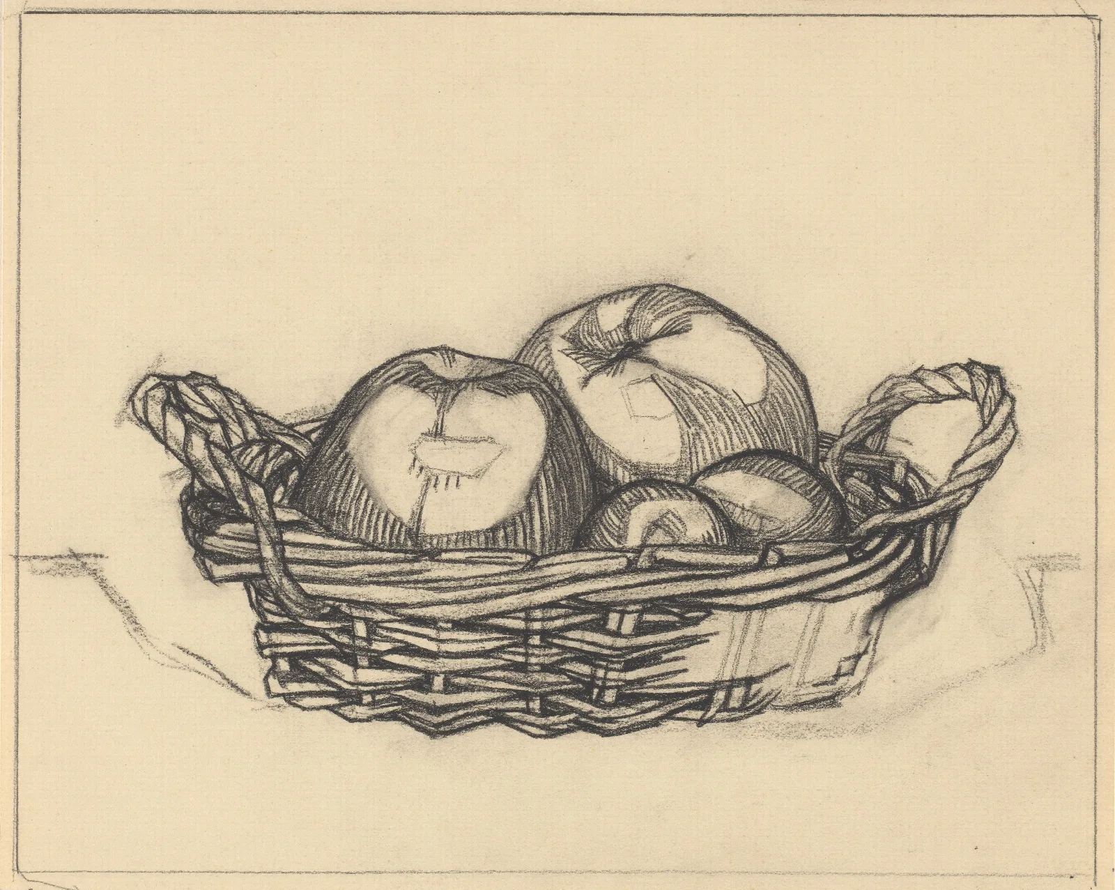 Basket With Apples 2 Wall Art by Julie de Graag - Canvas Print