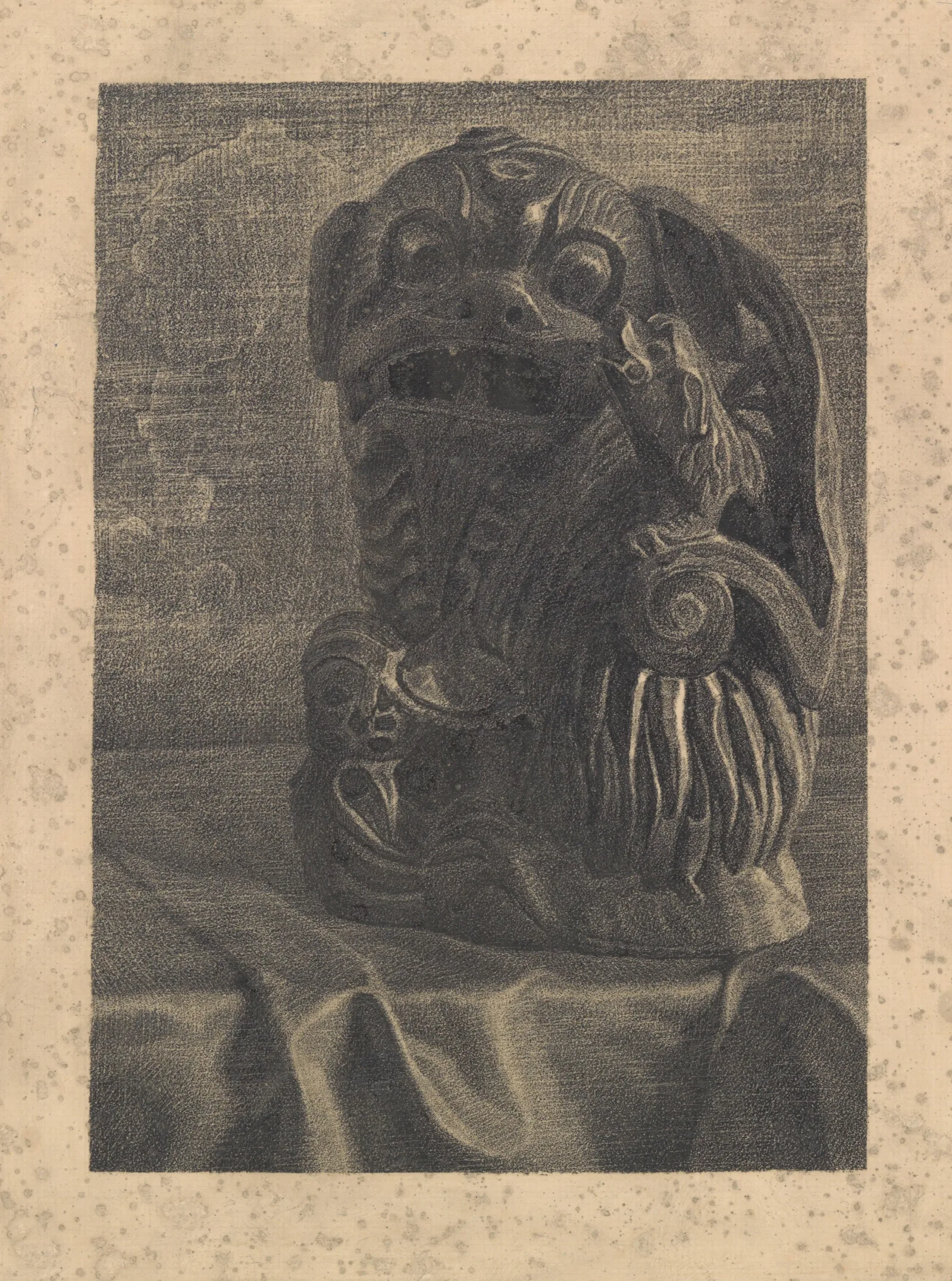 Indonesian Sculpture On The Table 2 Wall Art by Julie de Graag - Canvas Print