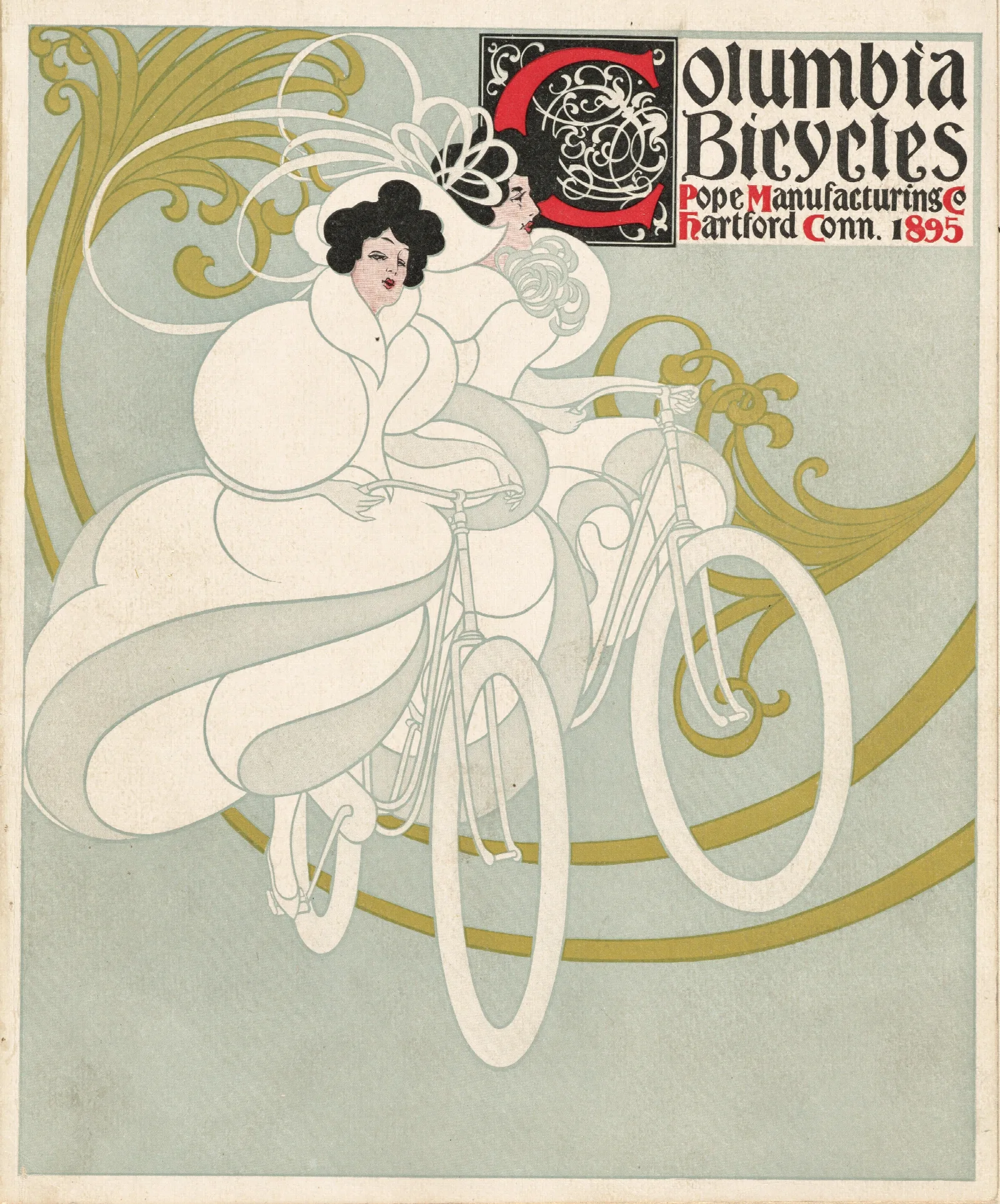 Columbia Bicycles Wall Art by Will Bradley - Canvas Print