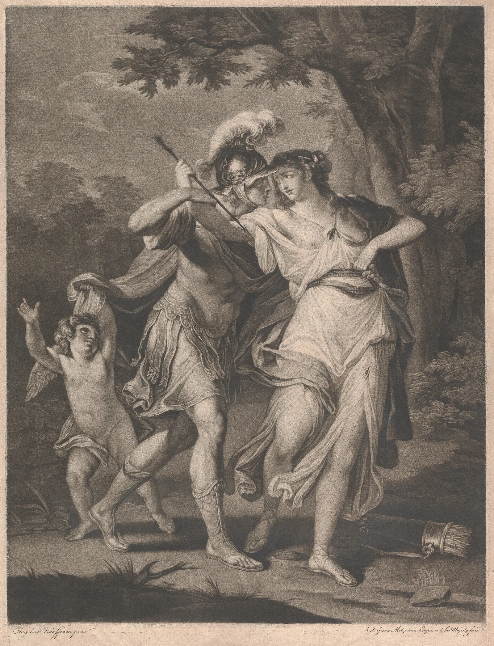 Rinaldo And Armida 9 Wall Art by Angelica Kauffmann - Canvas Print