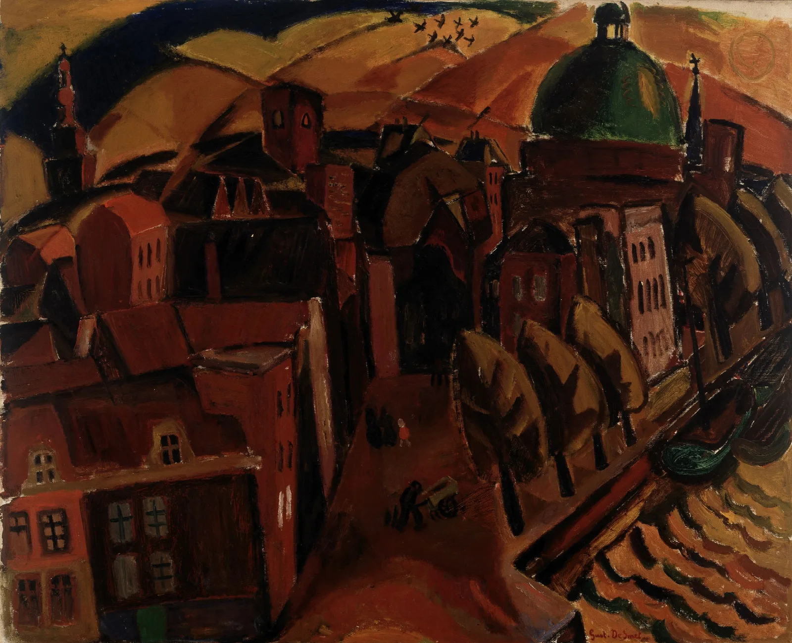 The Church With The Green Dome In Amsterdam Wall Art by Gustave De Smet - Canvas Print