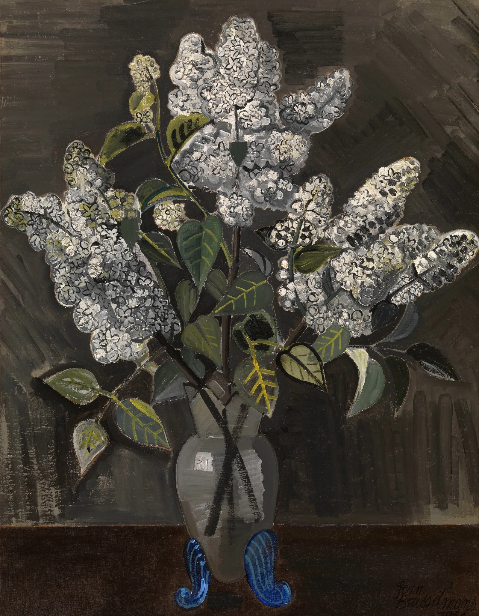 Lilacs 3 Wall Art by Jean Brusselmans - Canvas Print