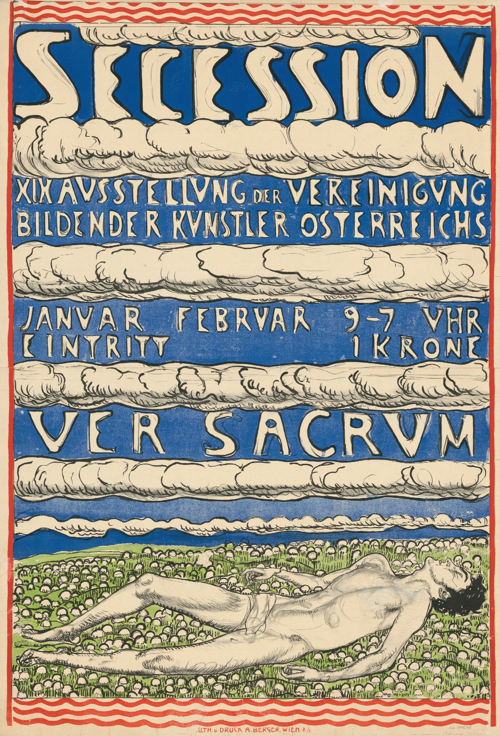 Secession 19 Ausstellung Der Vereinigung Bildender Kunstler Osterreichs Wall Art by Ferdinand Hodler - Canvas Print
