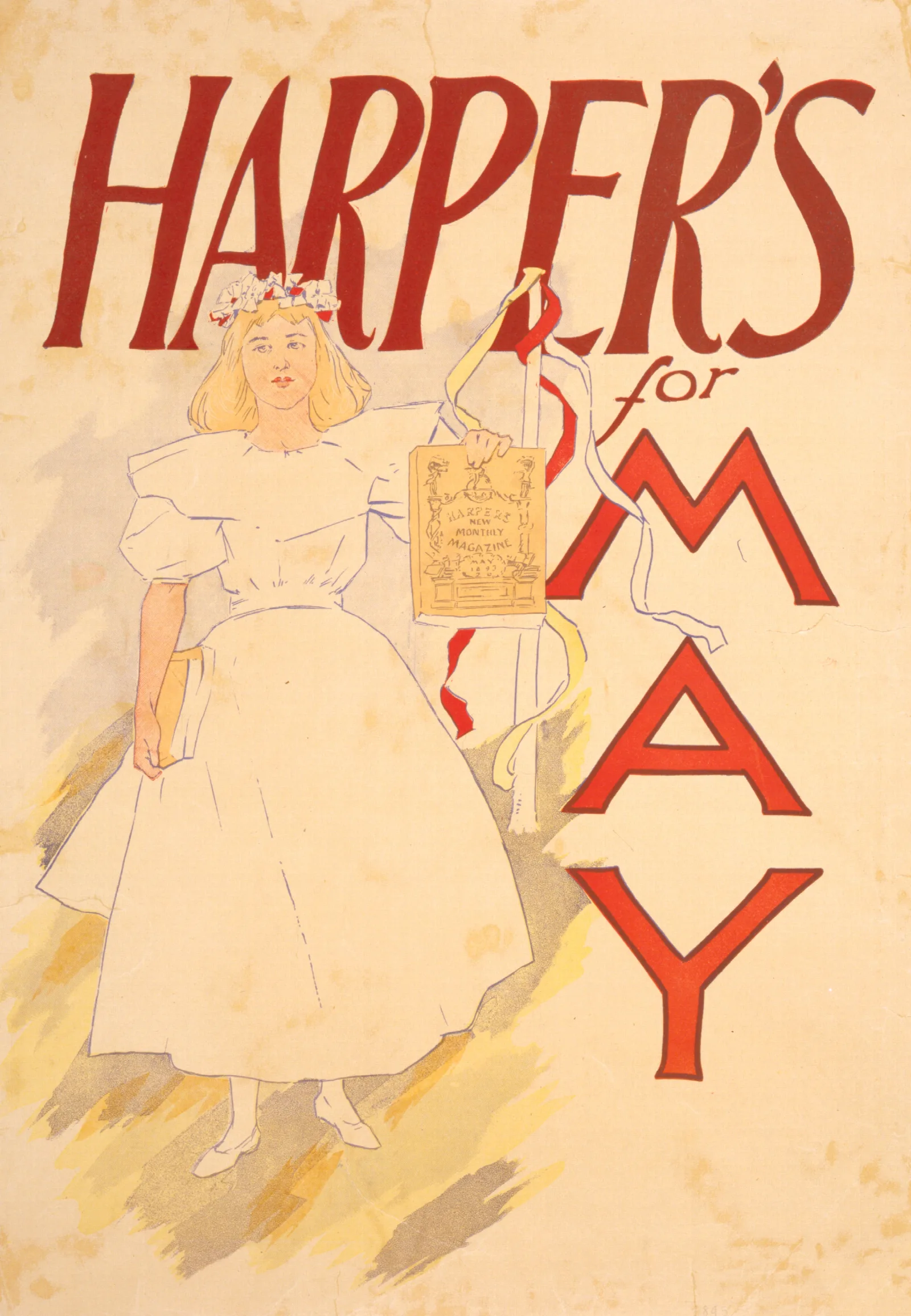 Harpers For May Wall Art by Edward Penfield - Canvas Print