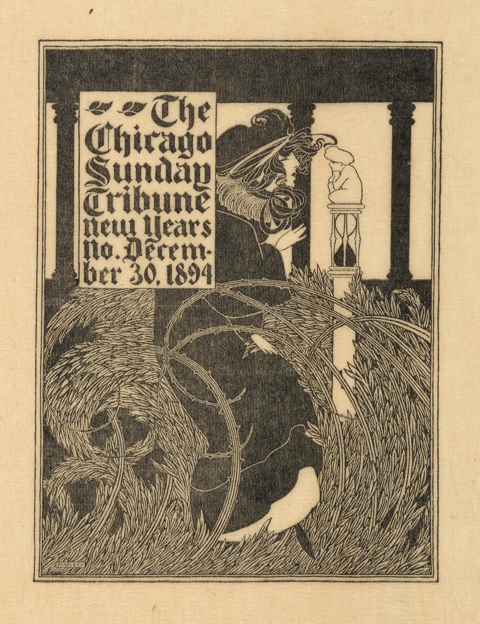 Chicago Sunday Tribune Illustration Wall Art by Will Bradley - Canvas Print