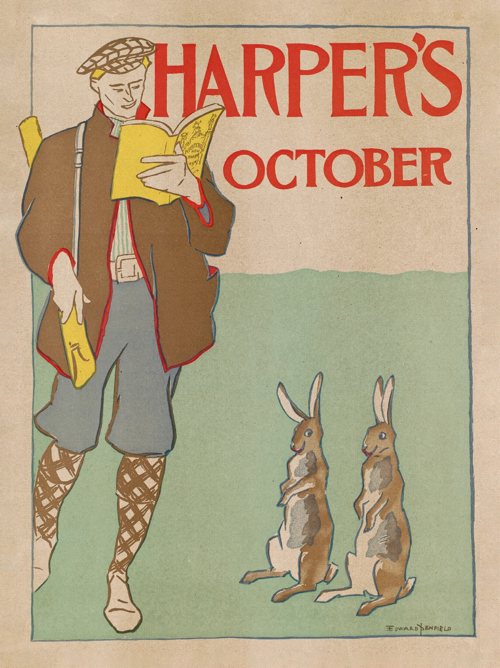 Harpers October 2 Wall Art by Edward Penfield - Canvas Print