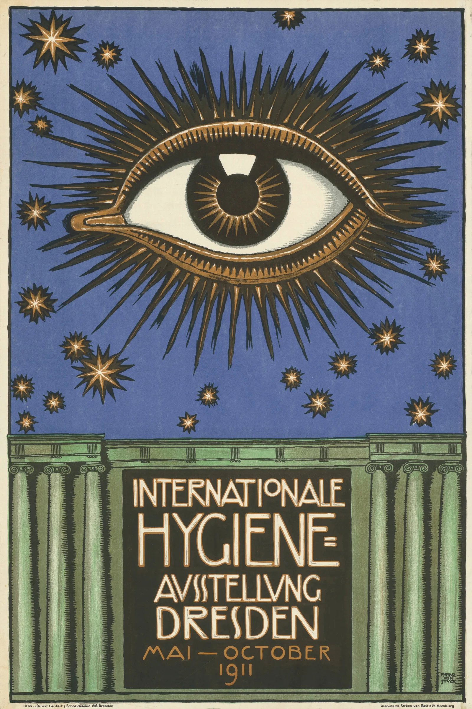 Internationale Hygiene Ausstellung Dresden 2 Wall Art by Franz von Stuck - Canvas Print