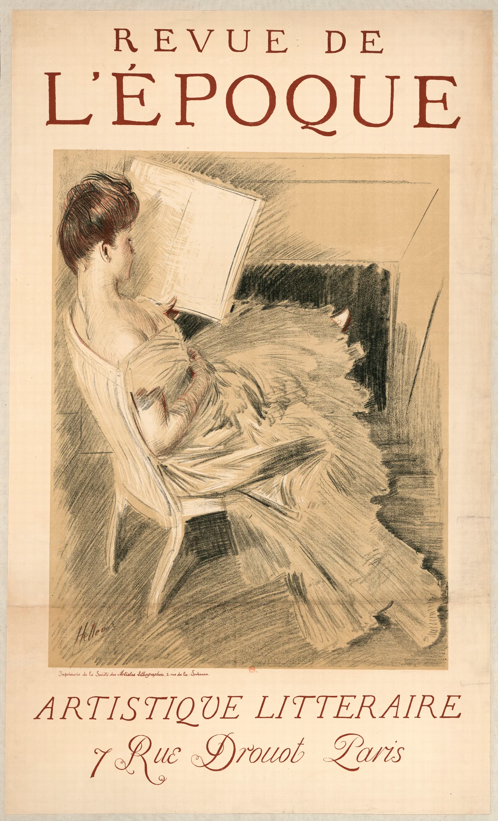 Revue De Lepoque Artistique Et Litteraire Wall Art by Paul César Helleu - Canvas Print