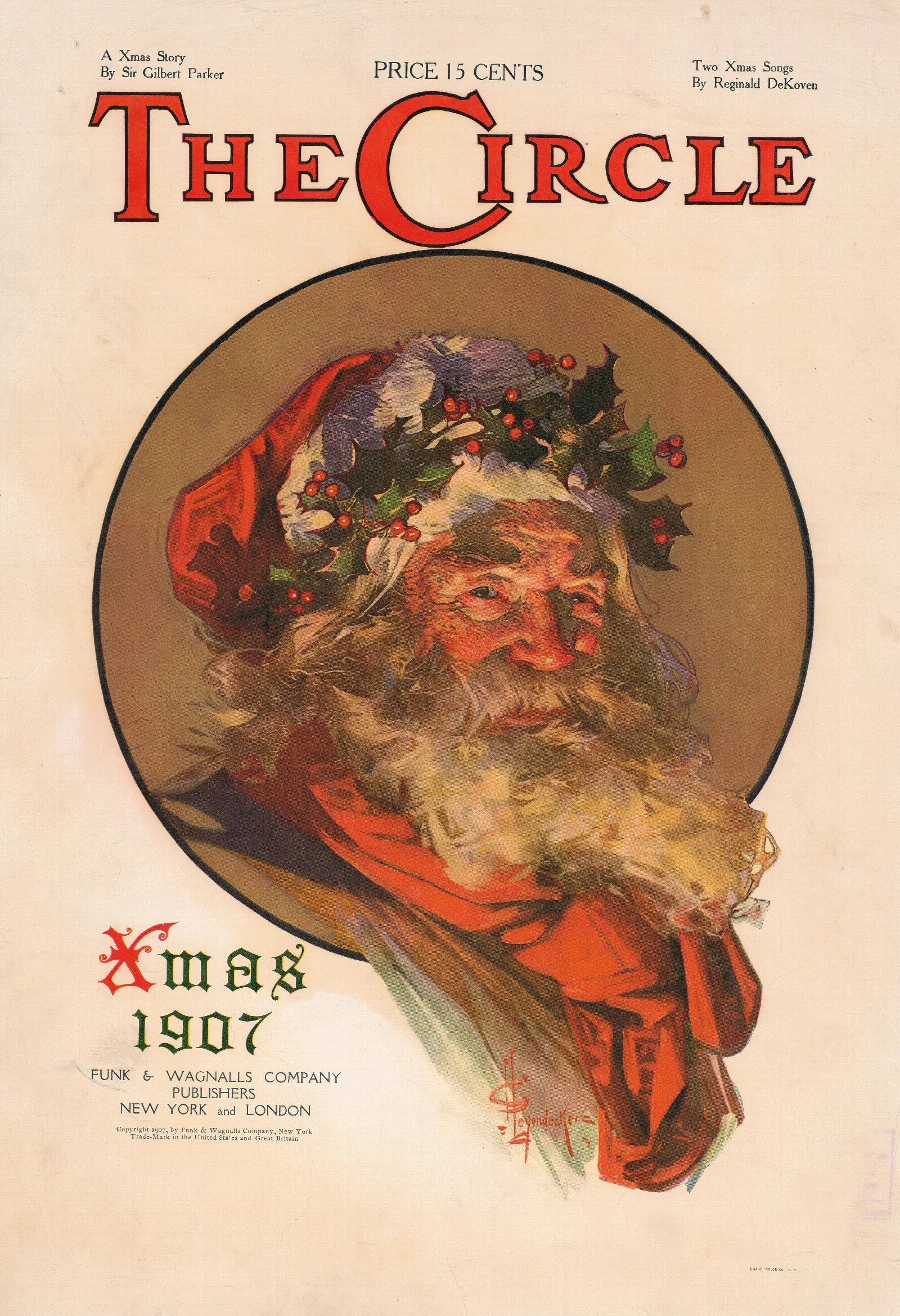 The Circle Xmas 1907 Wall Art by Joseph Christian Leyendecker - Canvas Print