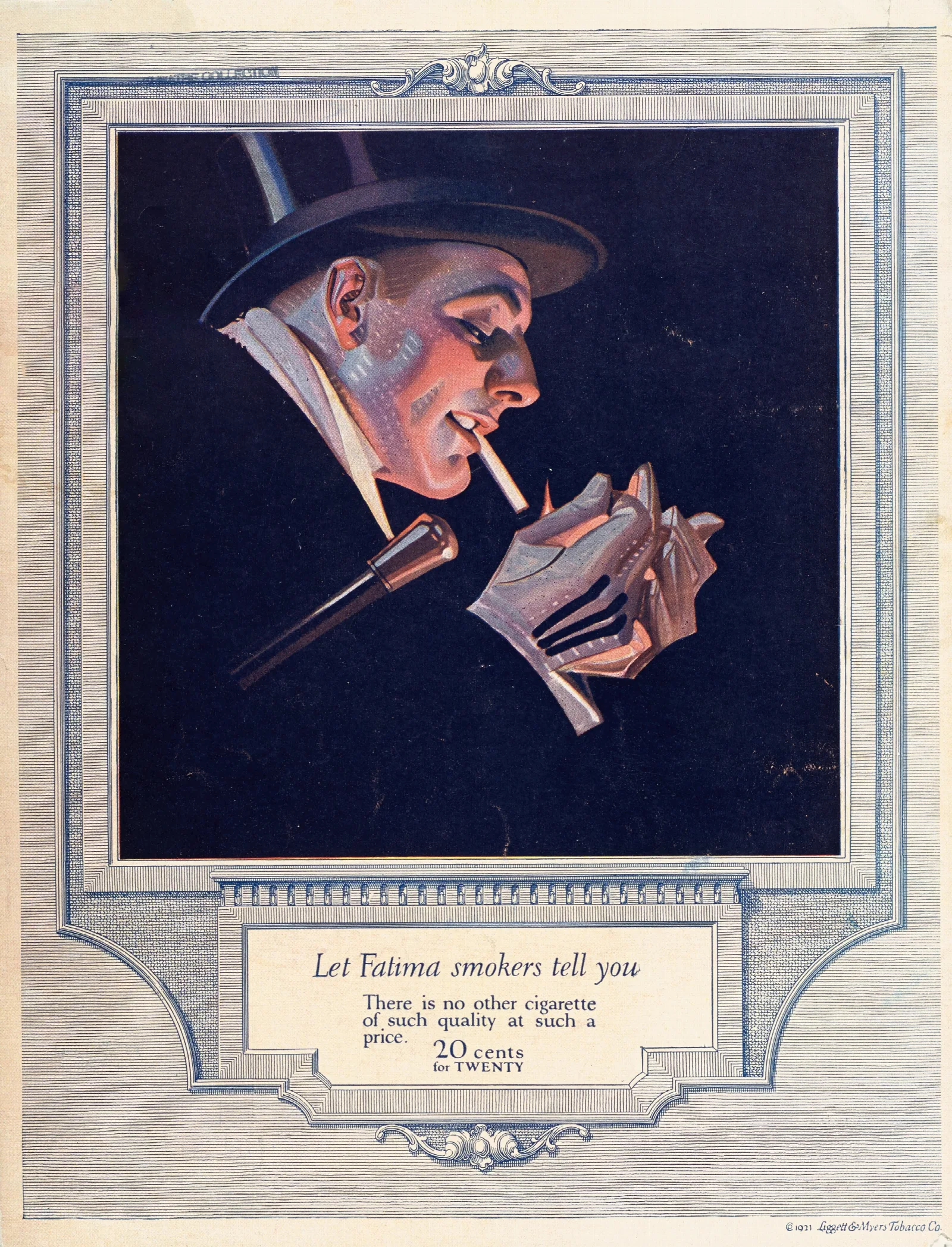 Fatima Cigarette Wall Art by Joseph Christian Leyendecker - Canvas Print