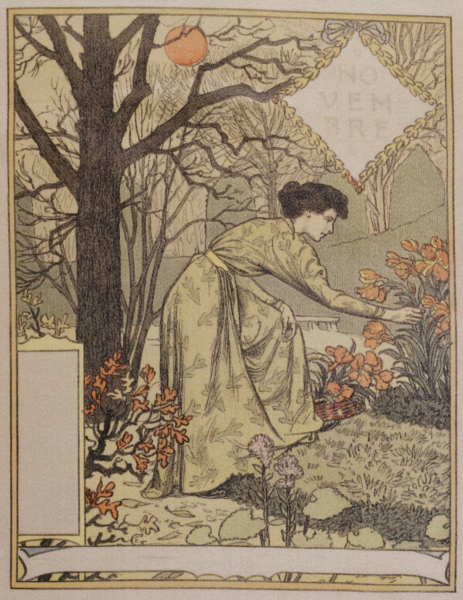 Novembre Wall Art by Eugène Grasset - Canvas Print