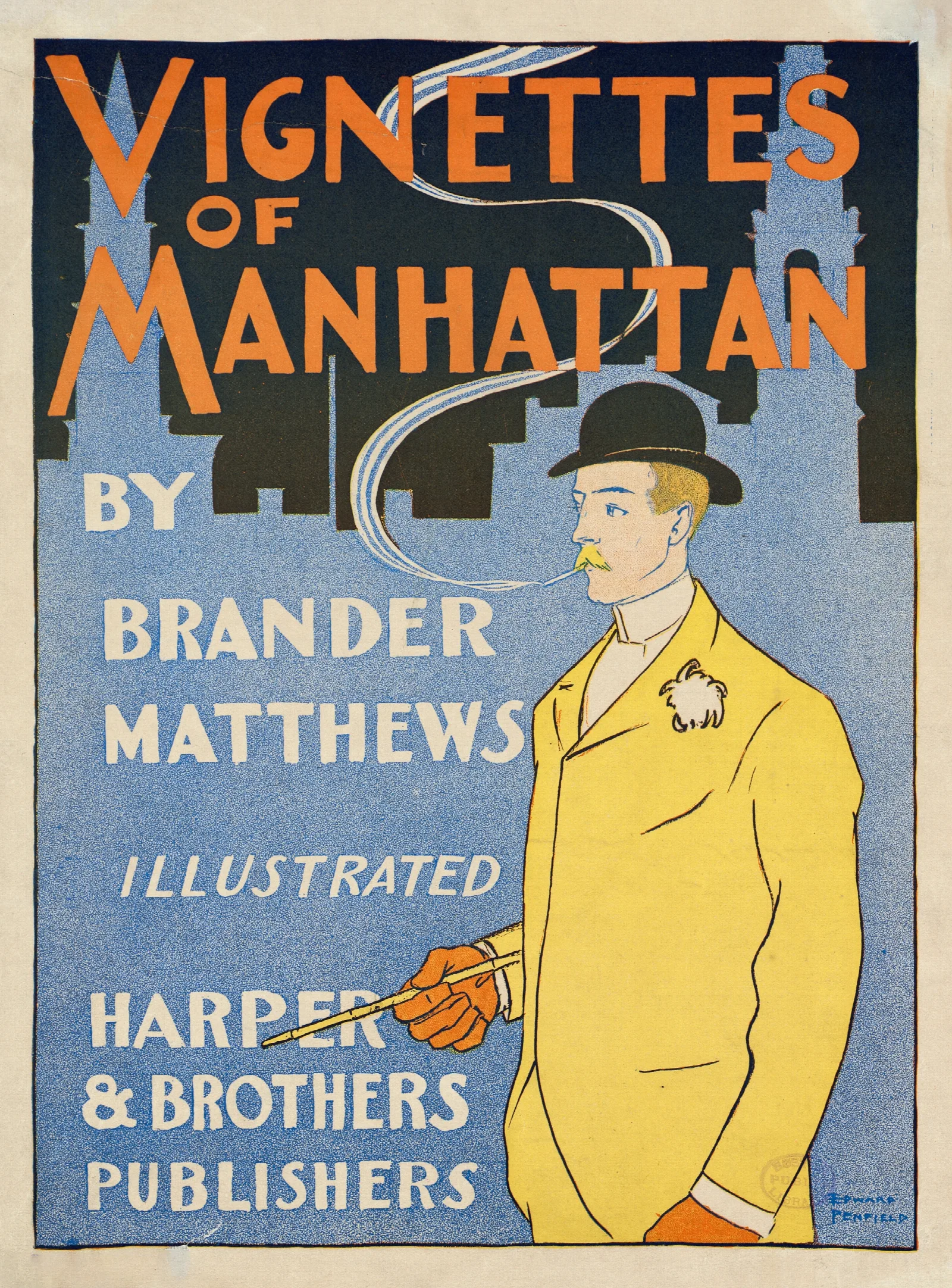 Vignettes Of Manhattan Wall Art by Edward Penfield - Canvas Print