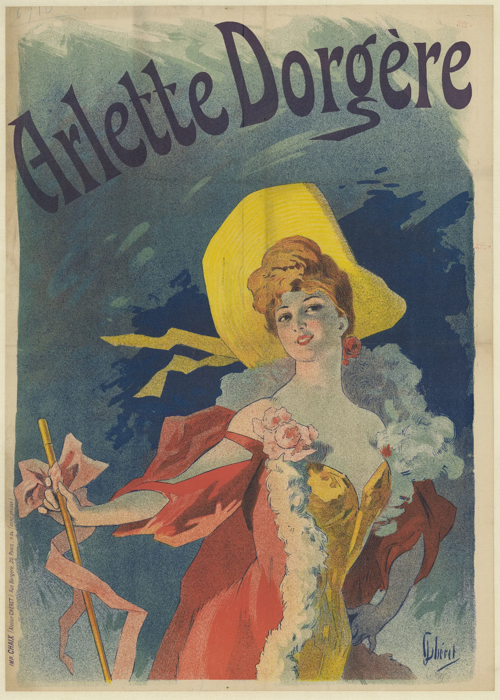 Arlette Dorgere Wall Art by Jules Chéret - Canvas Print