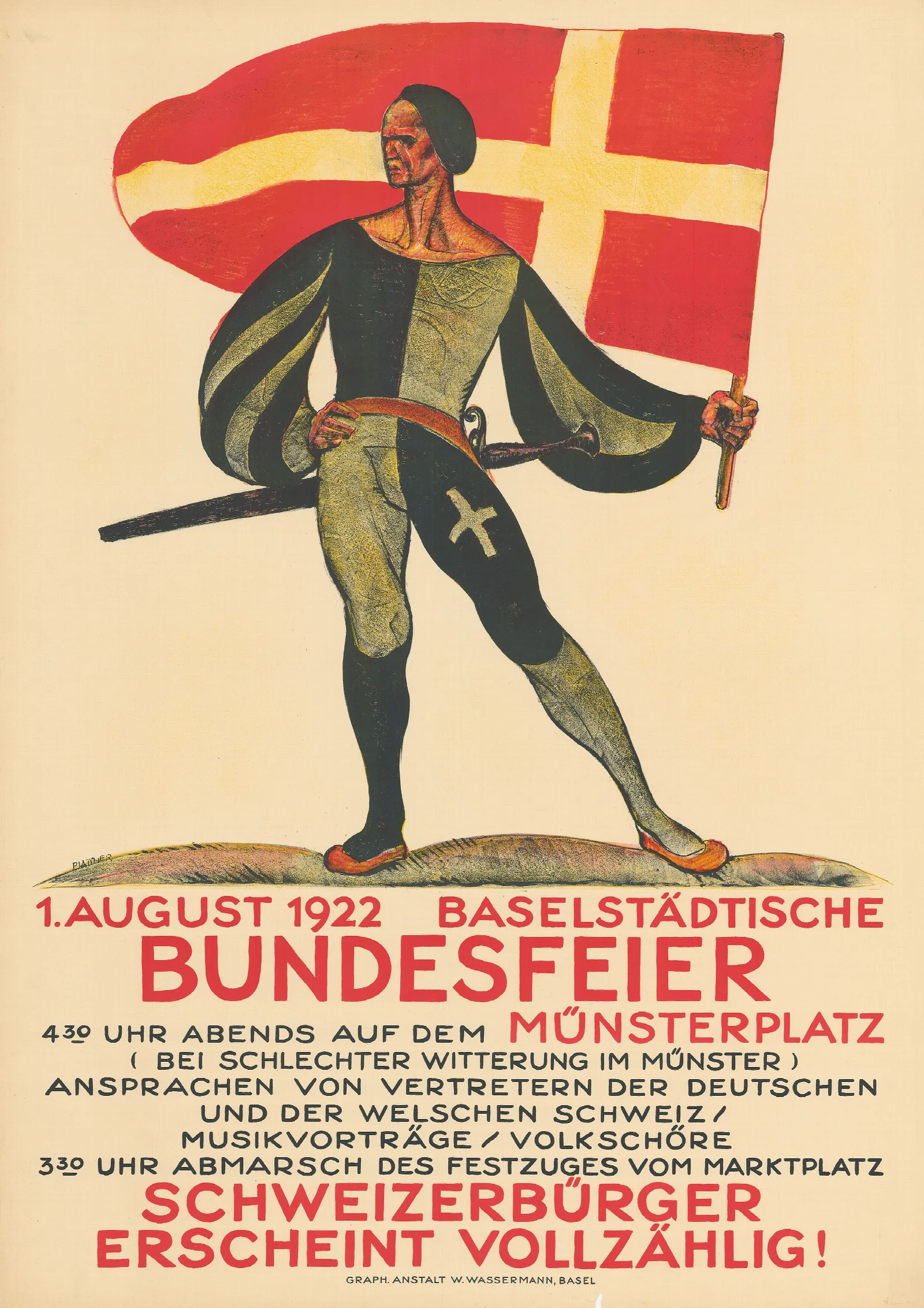 Bundesfeier Wall Art by Otto Plattner - Canvas Print